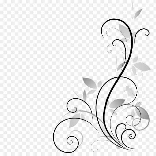 Banner editing flower Balck png images