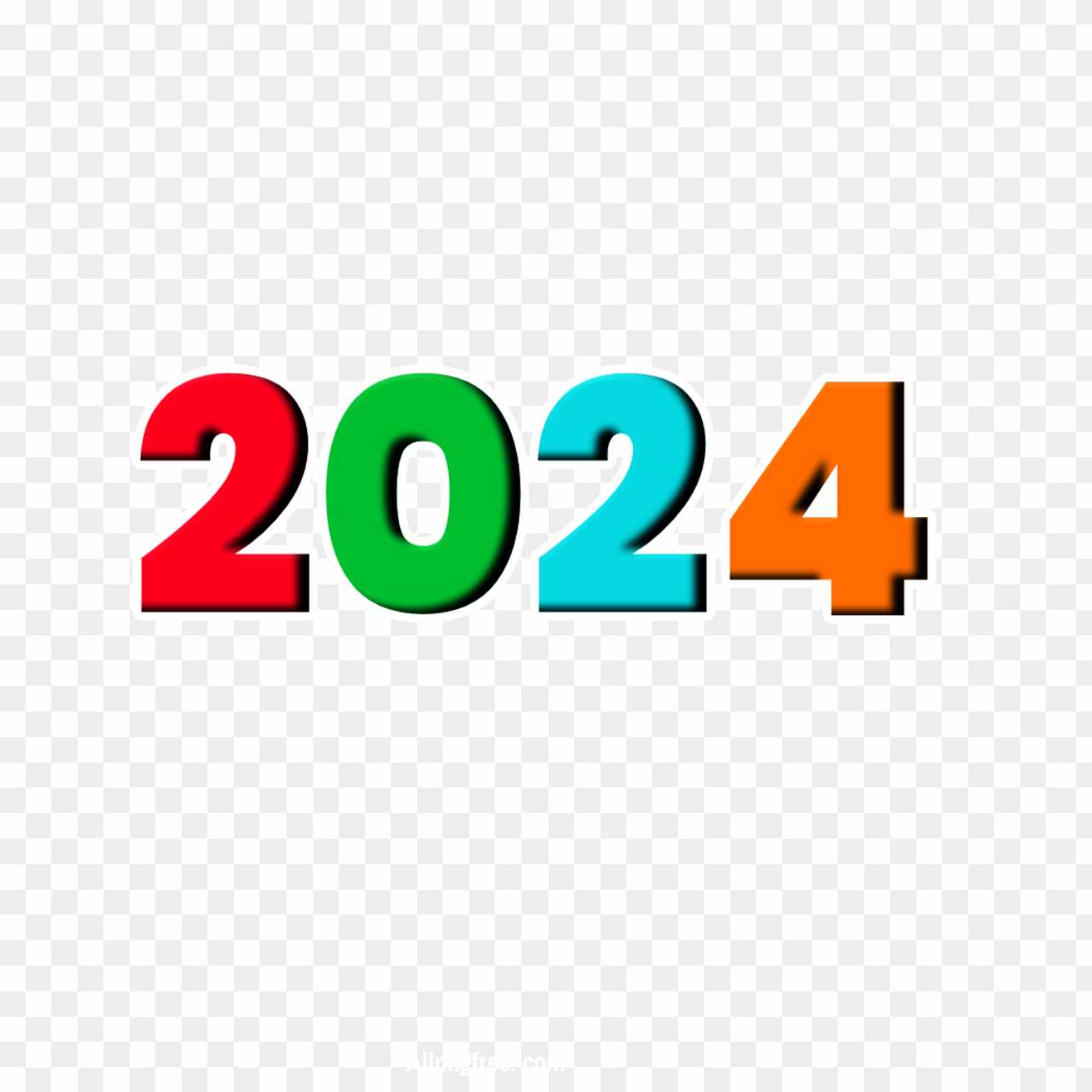 2024 number text PNG transparent images download