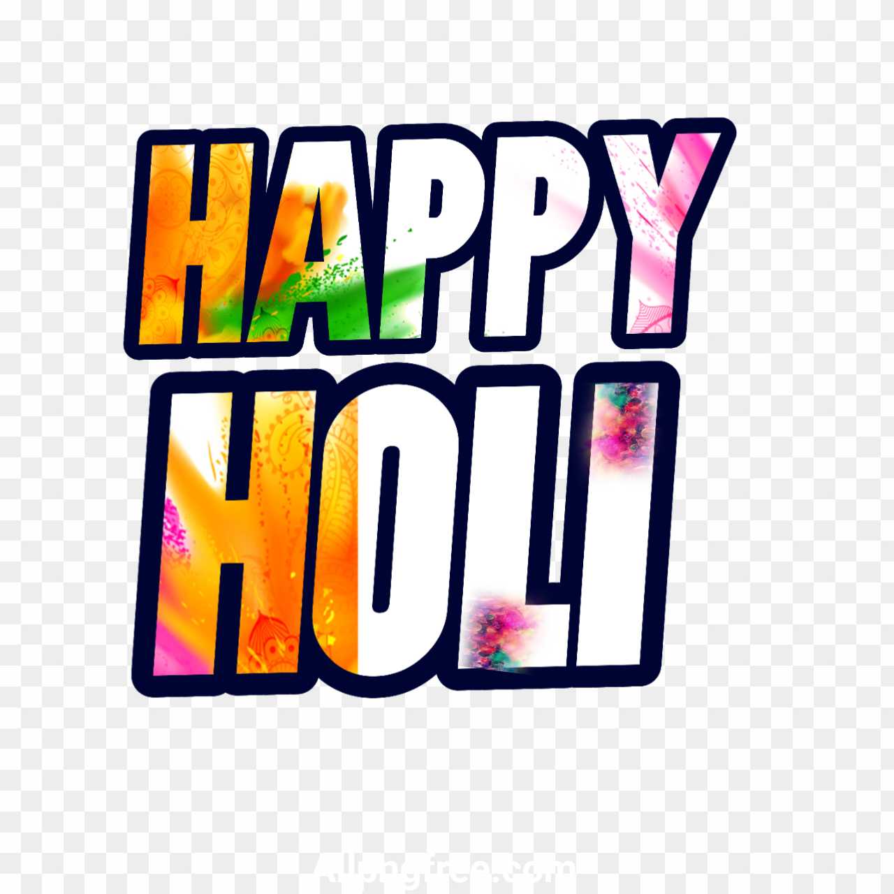 2025 Happy holi png text