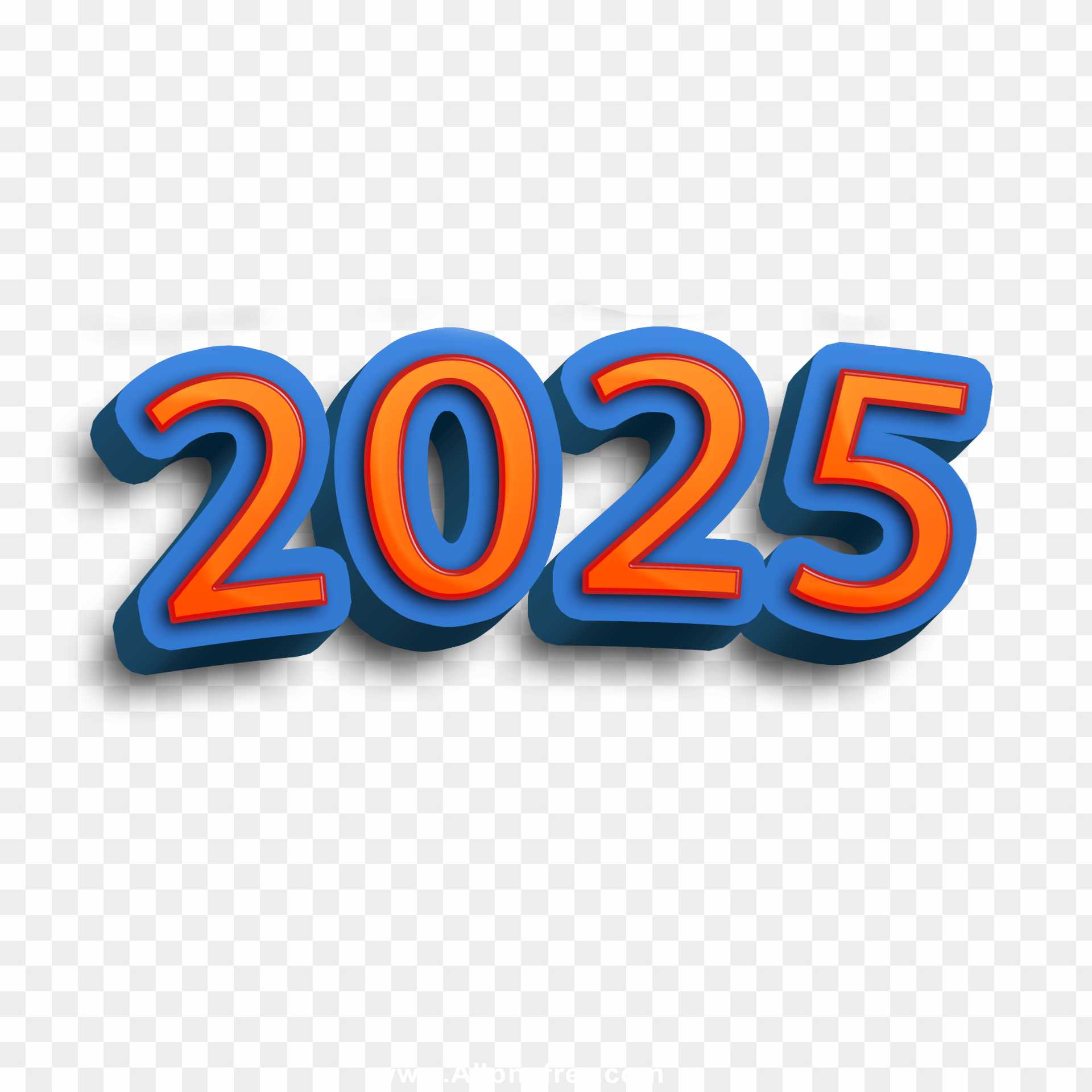 2025 number text PNG images download 