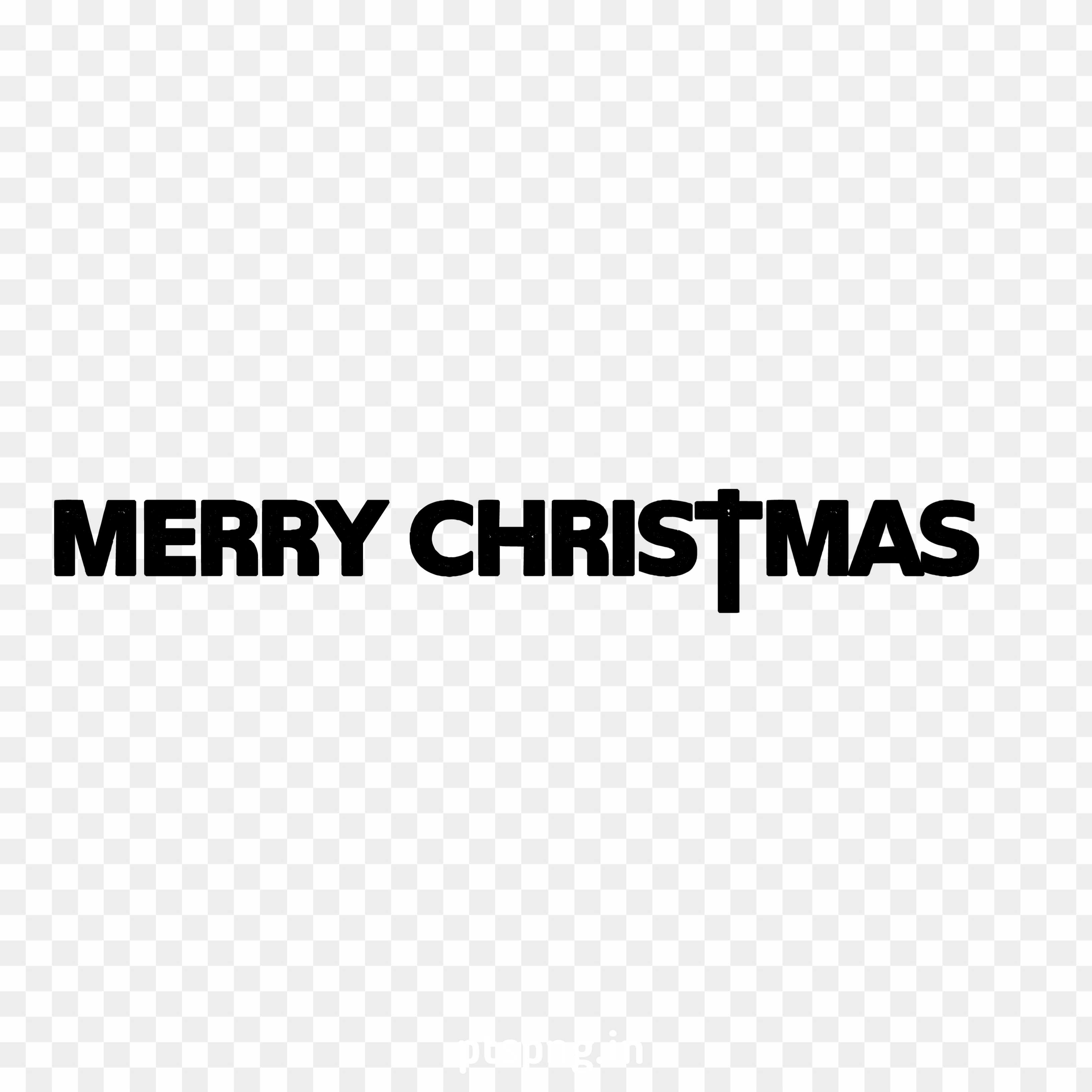 Black Merry Christmas Text Logo PNG transparent image 