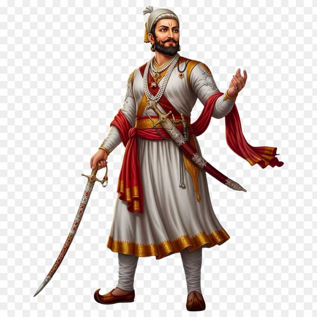 Chhatrapati Shivaji Maharaj Standing PNG | Full Body HD Image Download