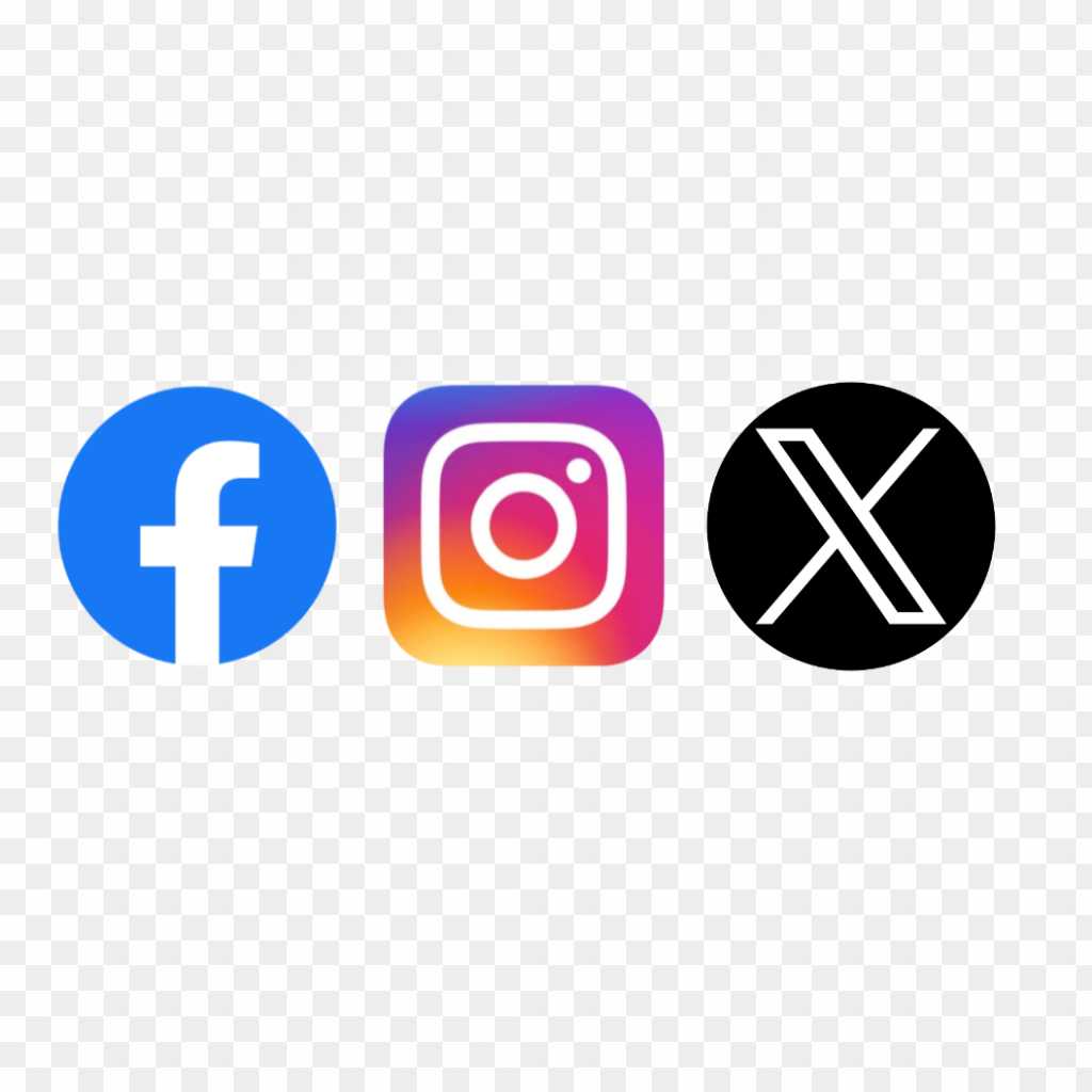 Facebook Instagram Twitter logo PNG transparent images