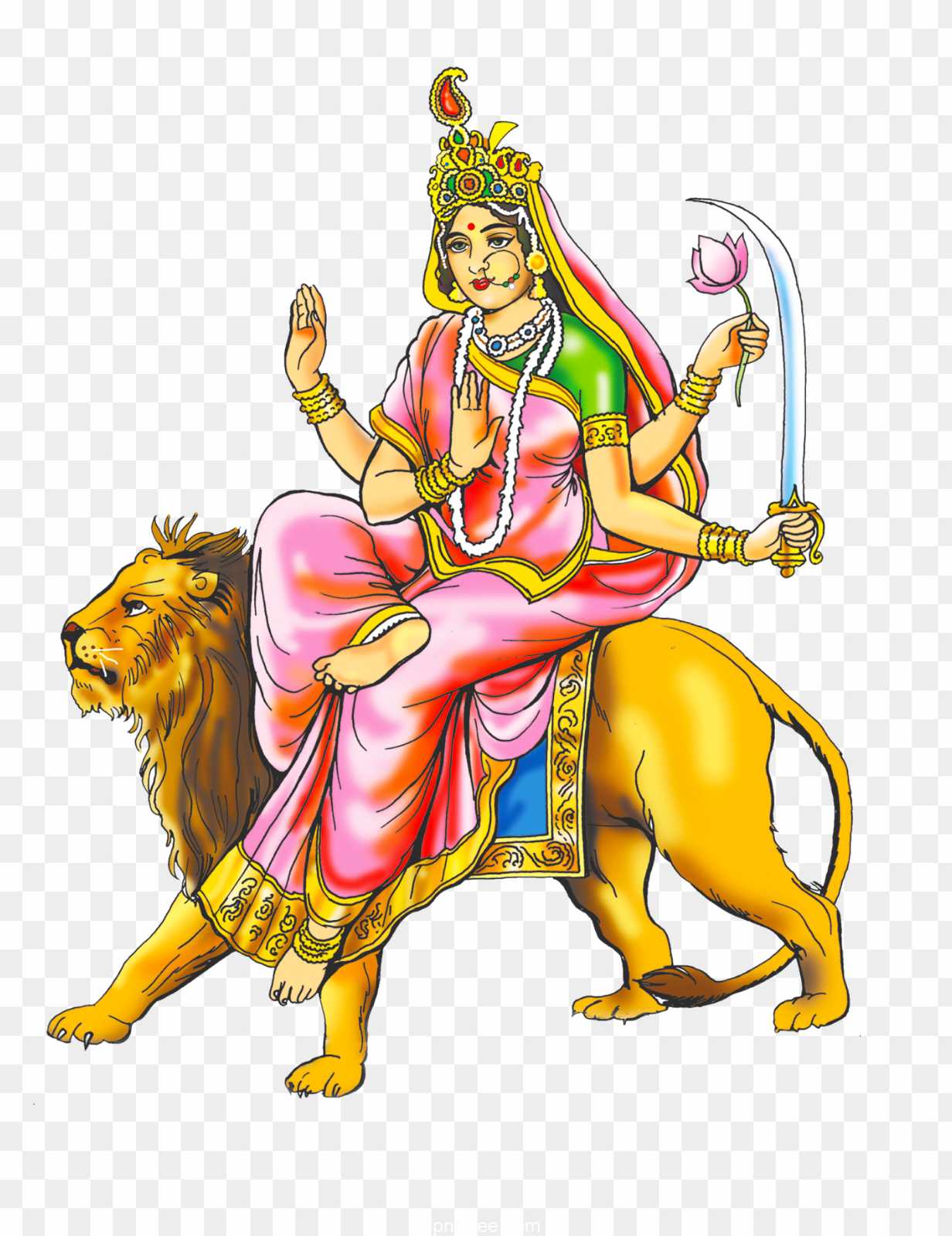 Goddess Katyayani maa png download, Navratri Six day png images 