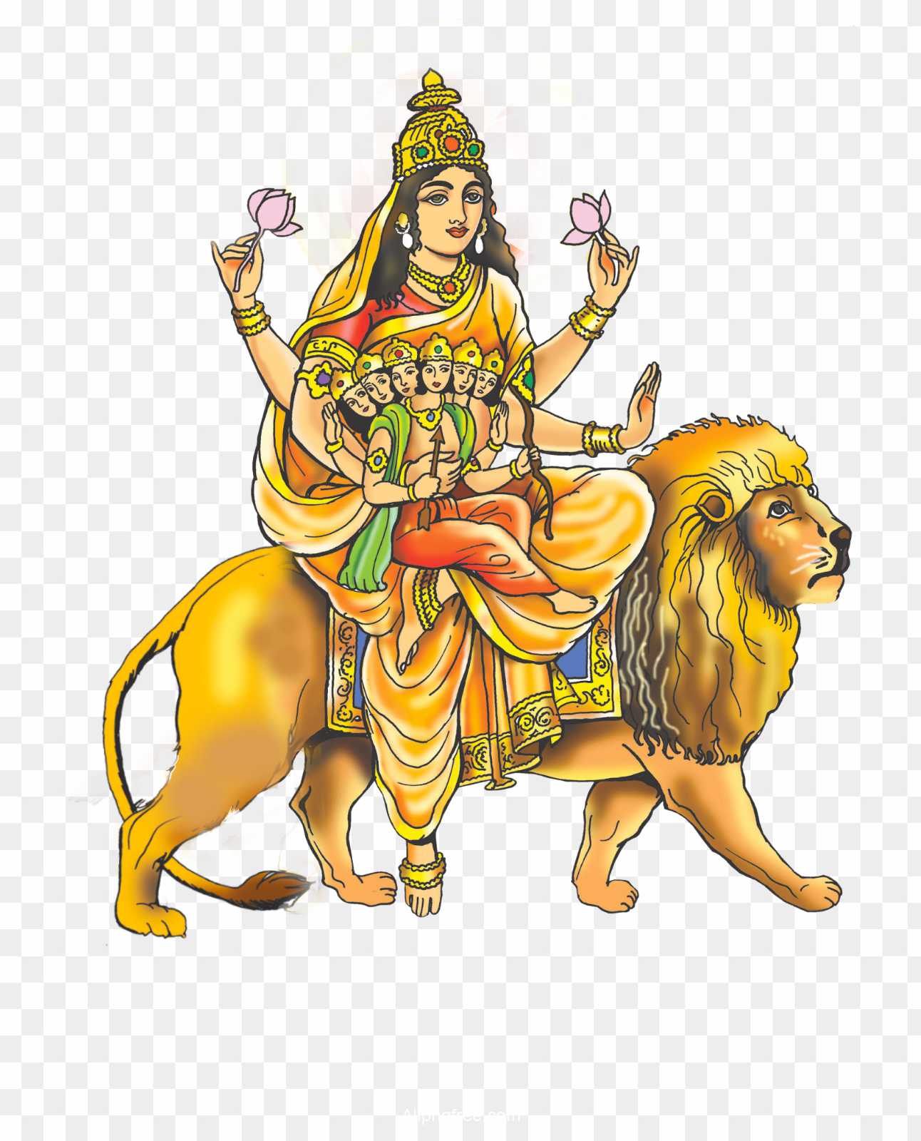 Goddess Skandmata hd Png download_Navratri Five day png images 