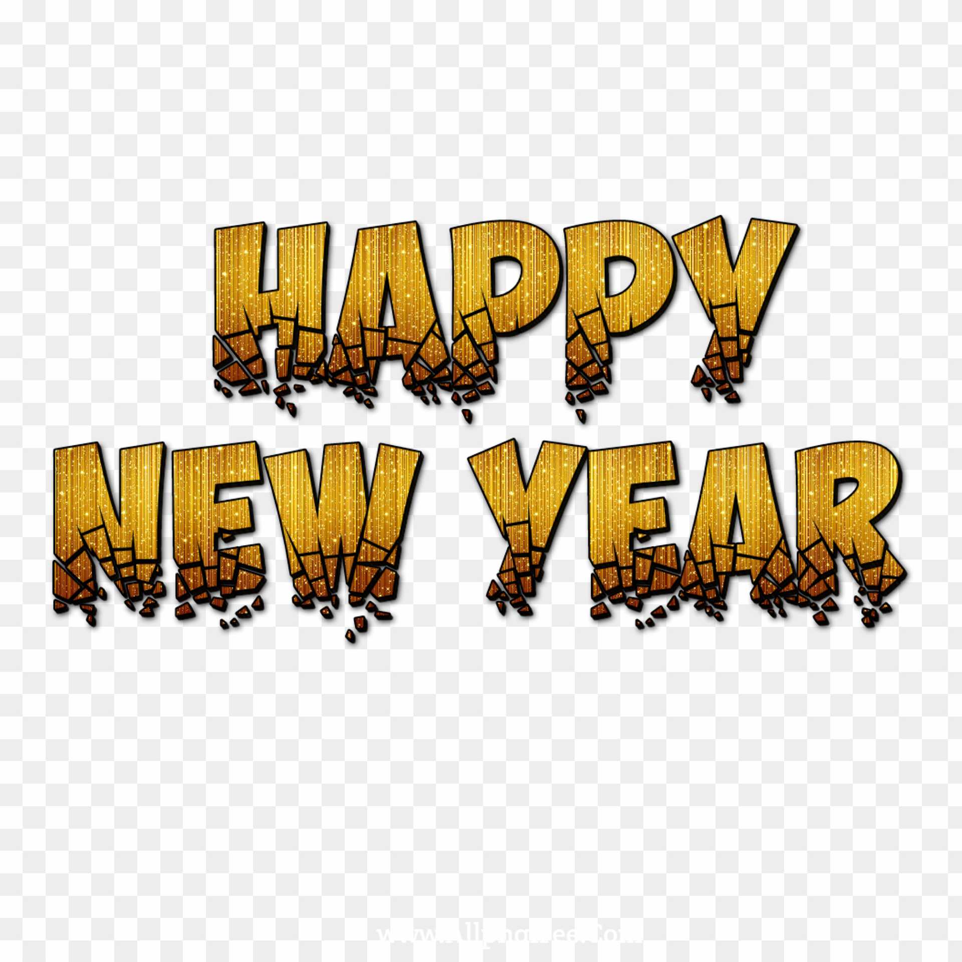 Golden Happy New year png images download 
