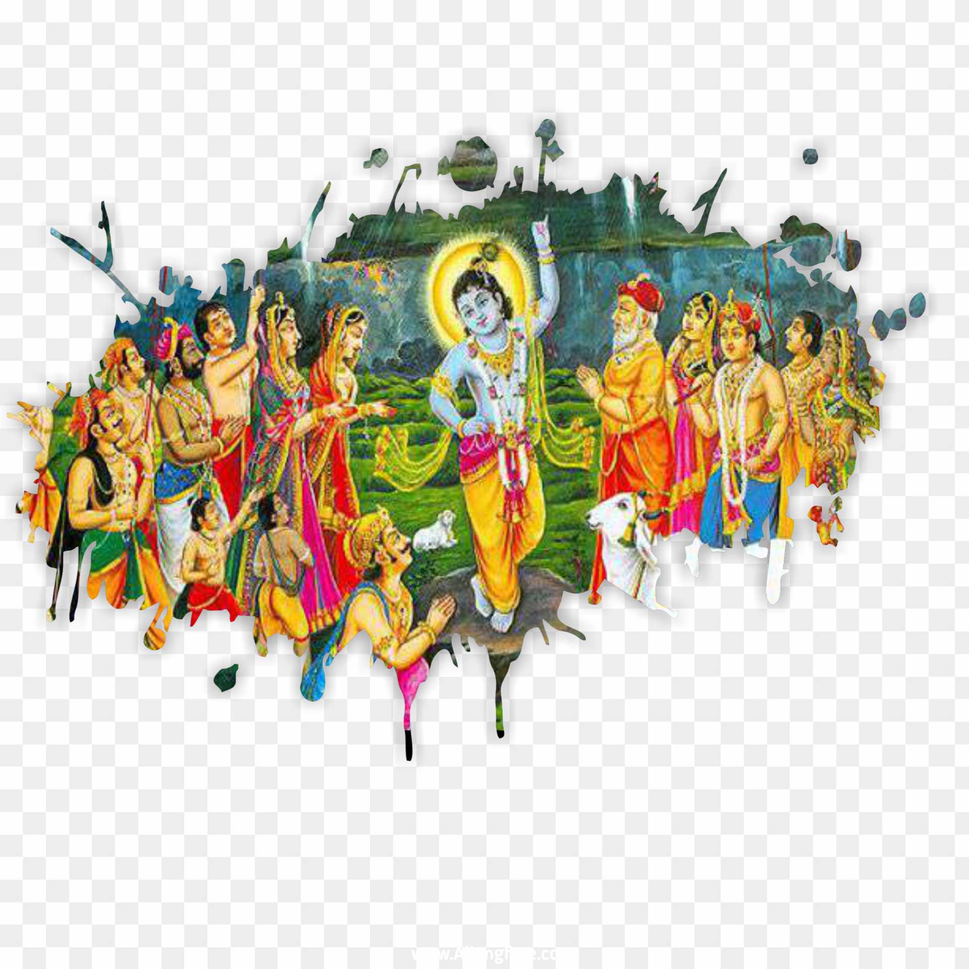 Govardhan puja Krishna Png transparent image 