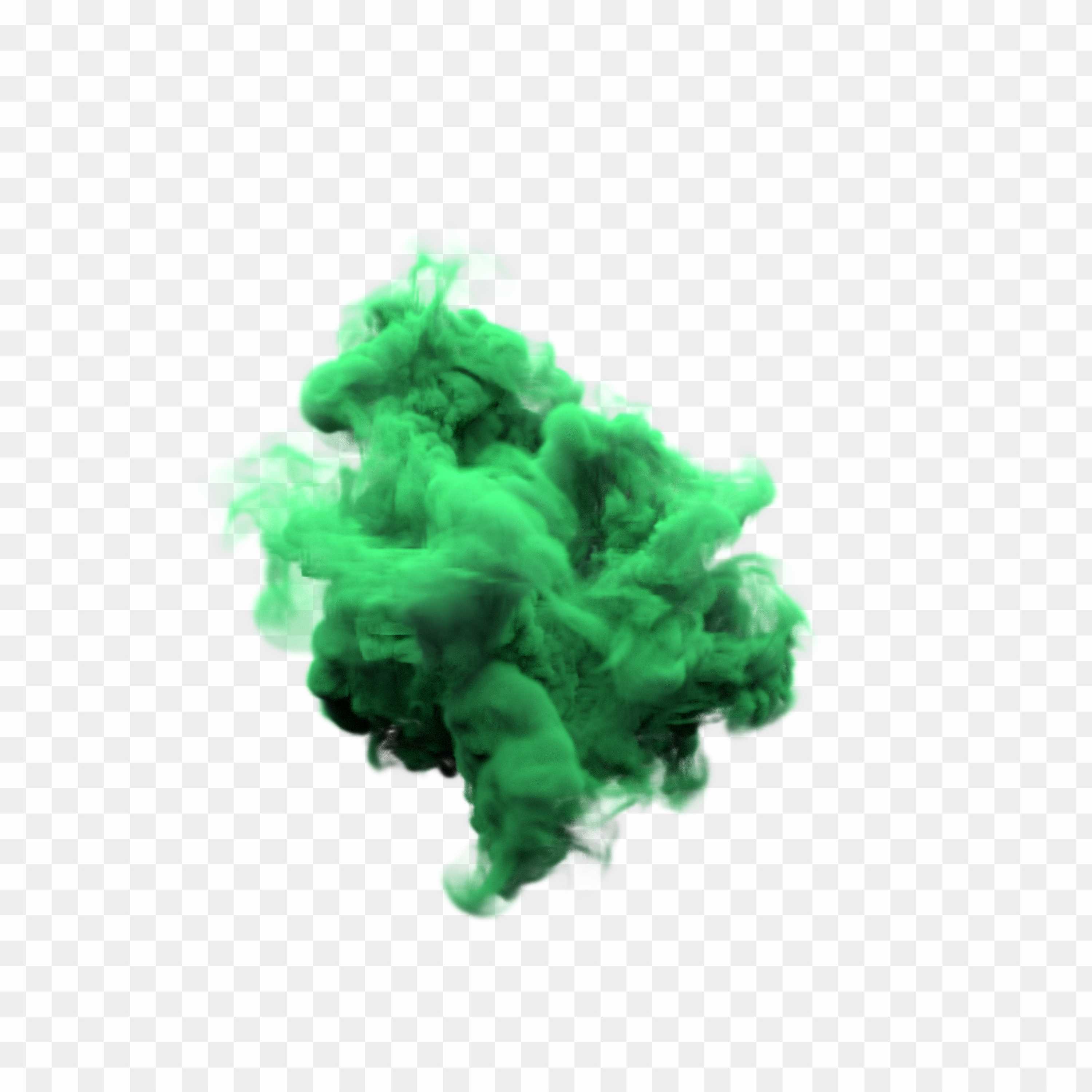 Green Colour Smoke PNG 