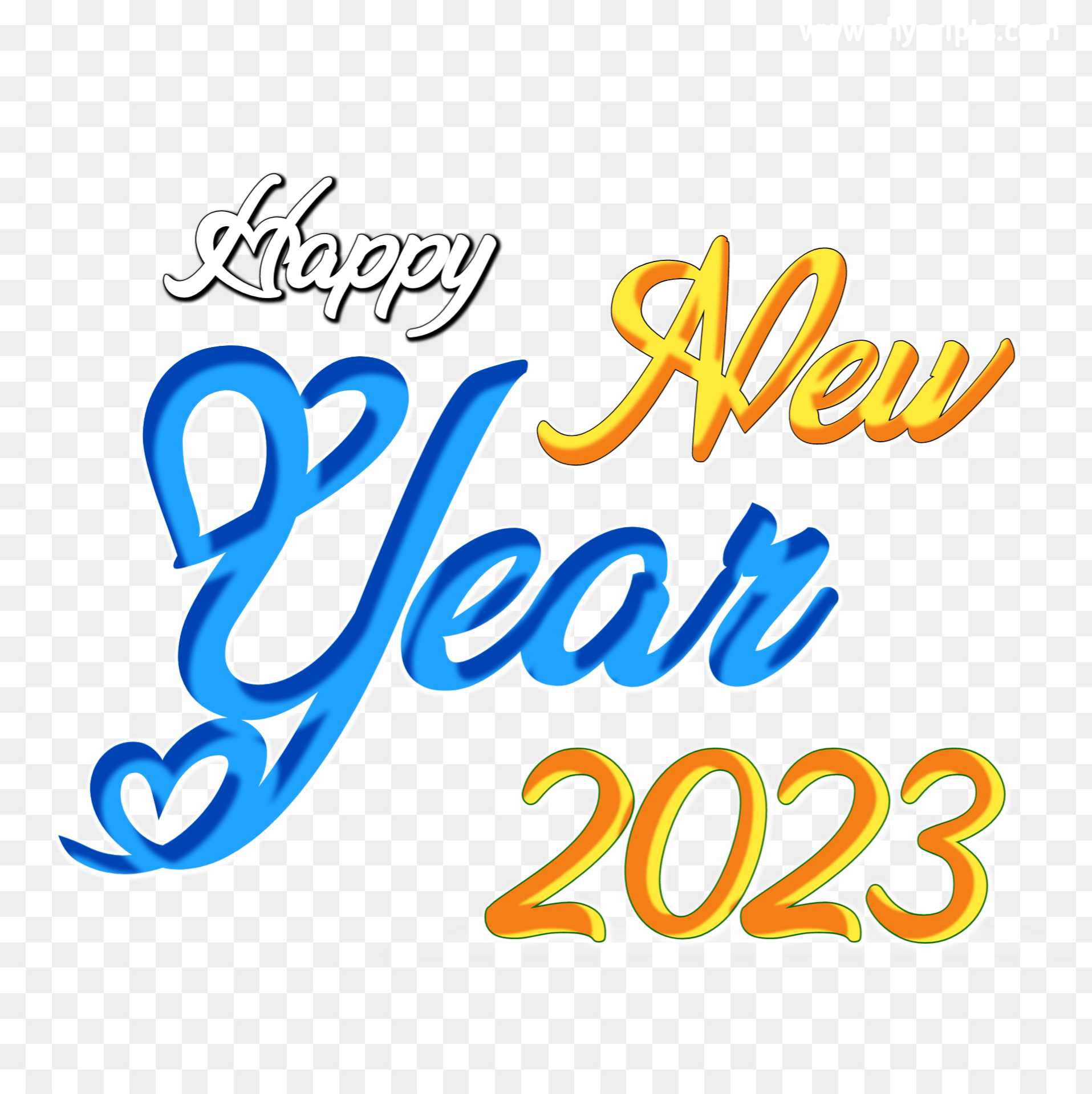 Happy New year 2023 PNG download 