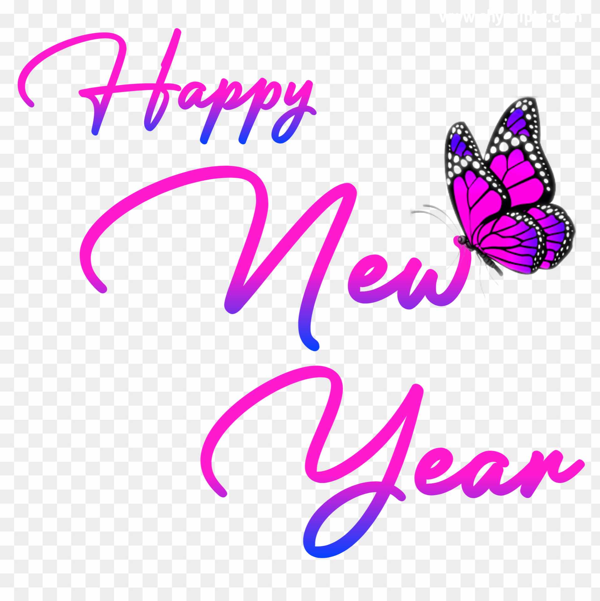 Happy New year beautiful PNG images