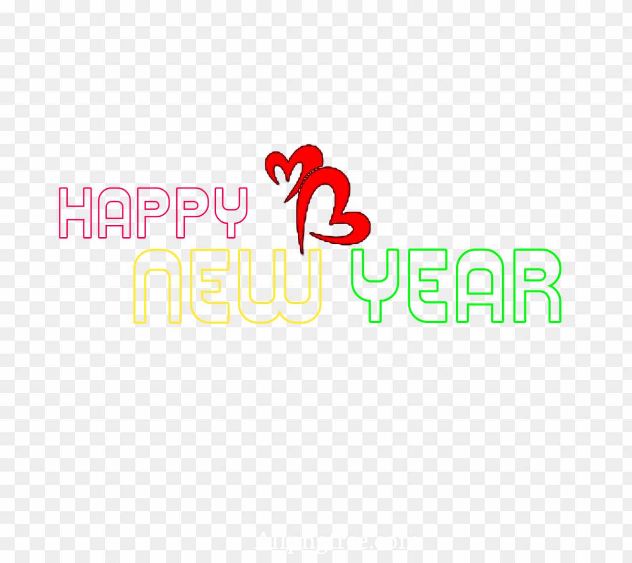 Happy new year new effect text PNG images download