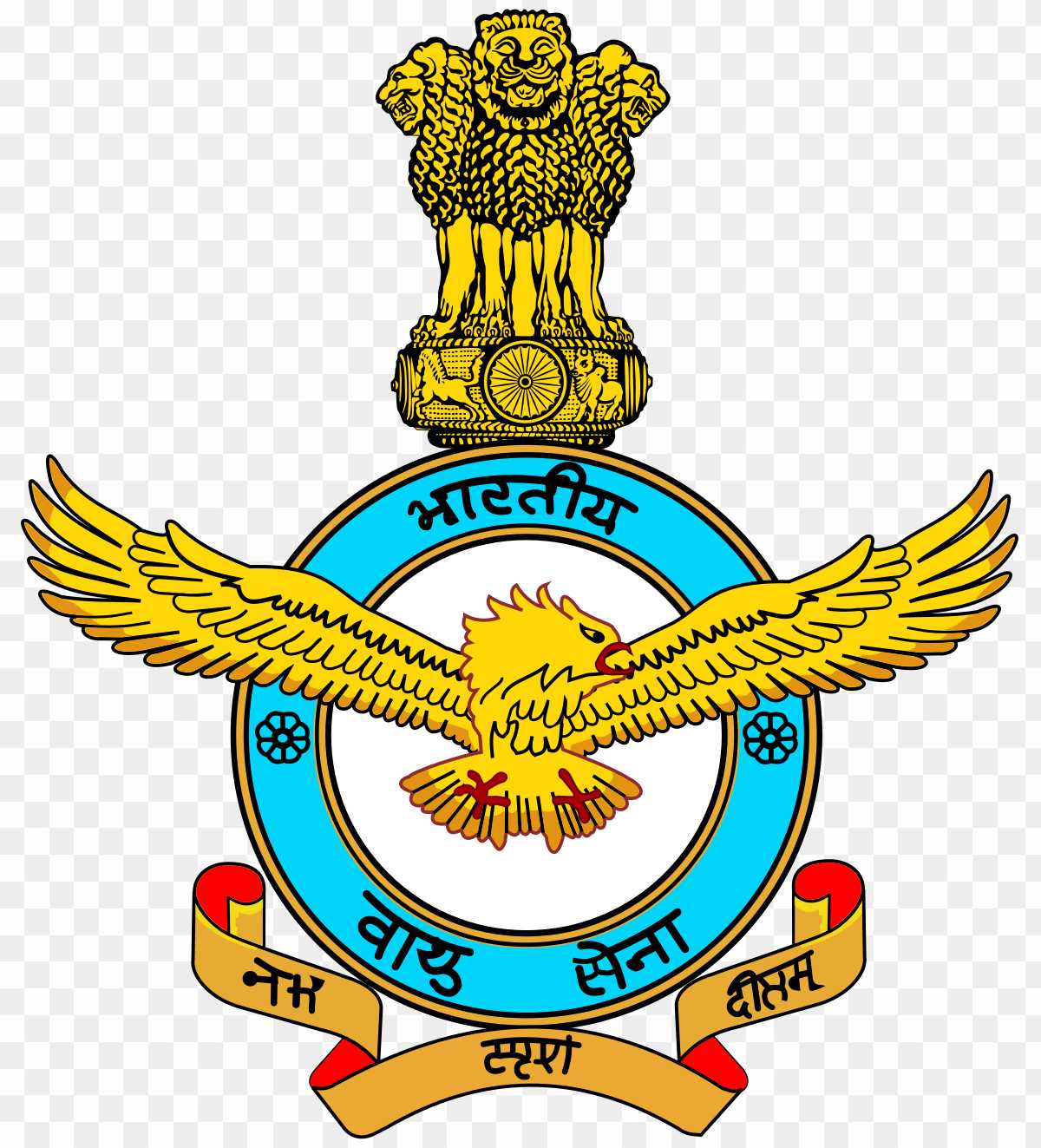 Indian Air force Day logo png transparent image 