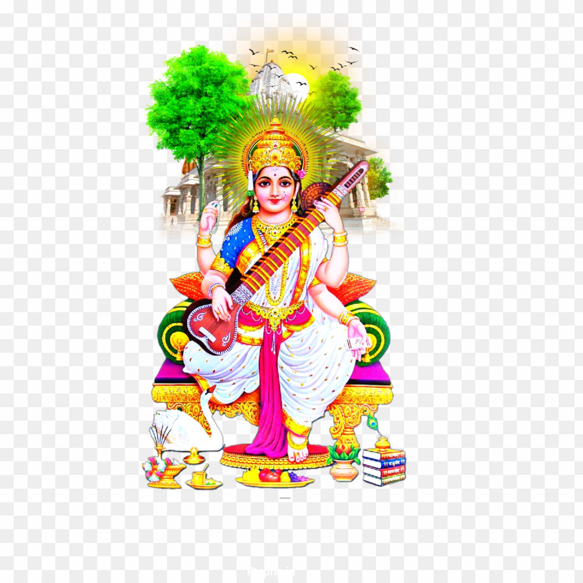 Maa Saraswati PNG photo download 