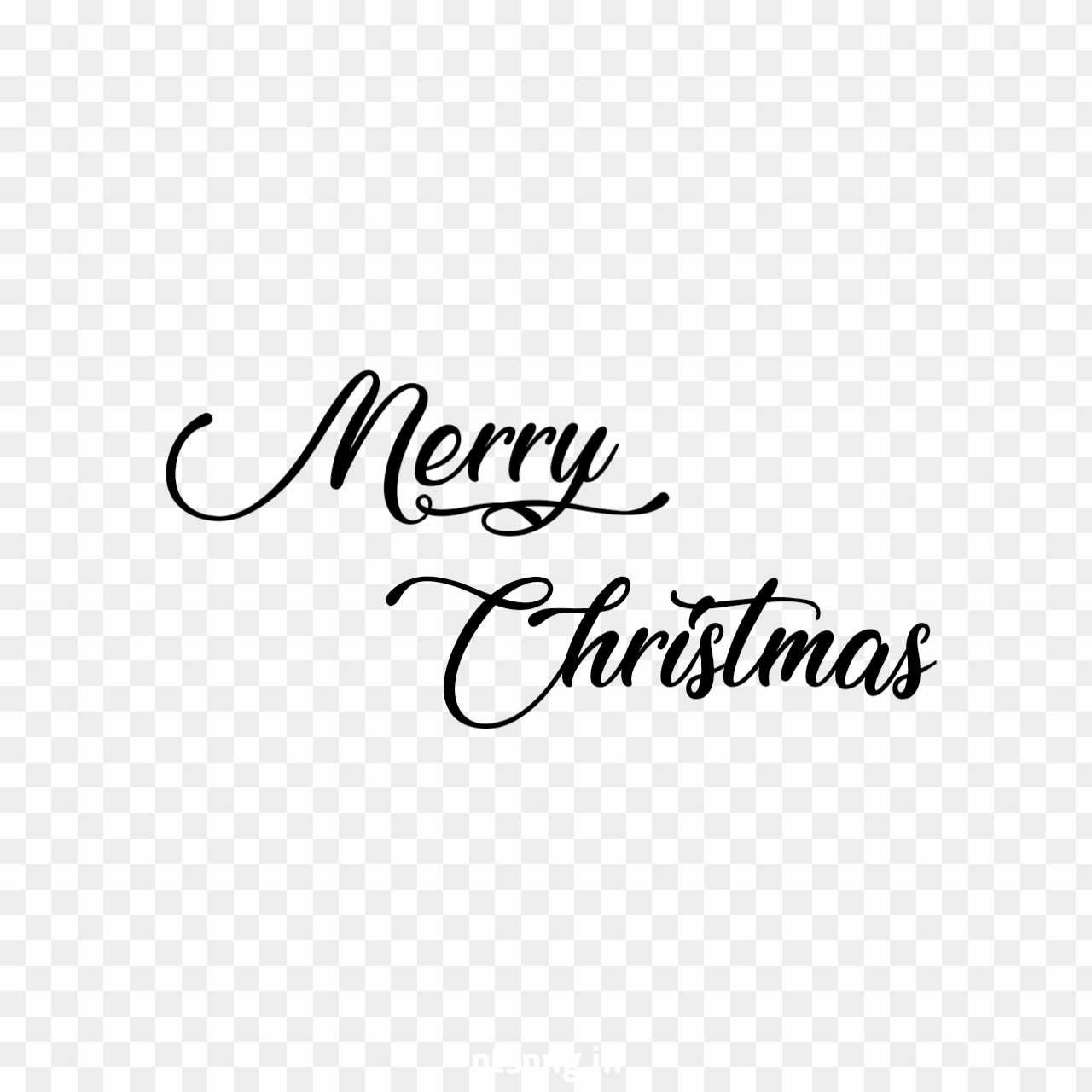 Merry christmas text PNG download 