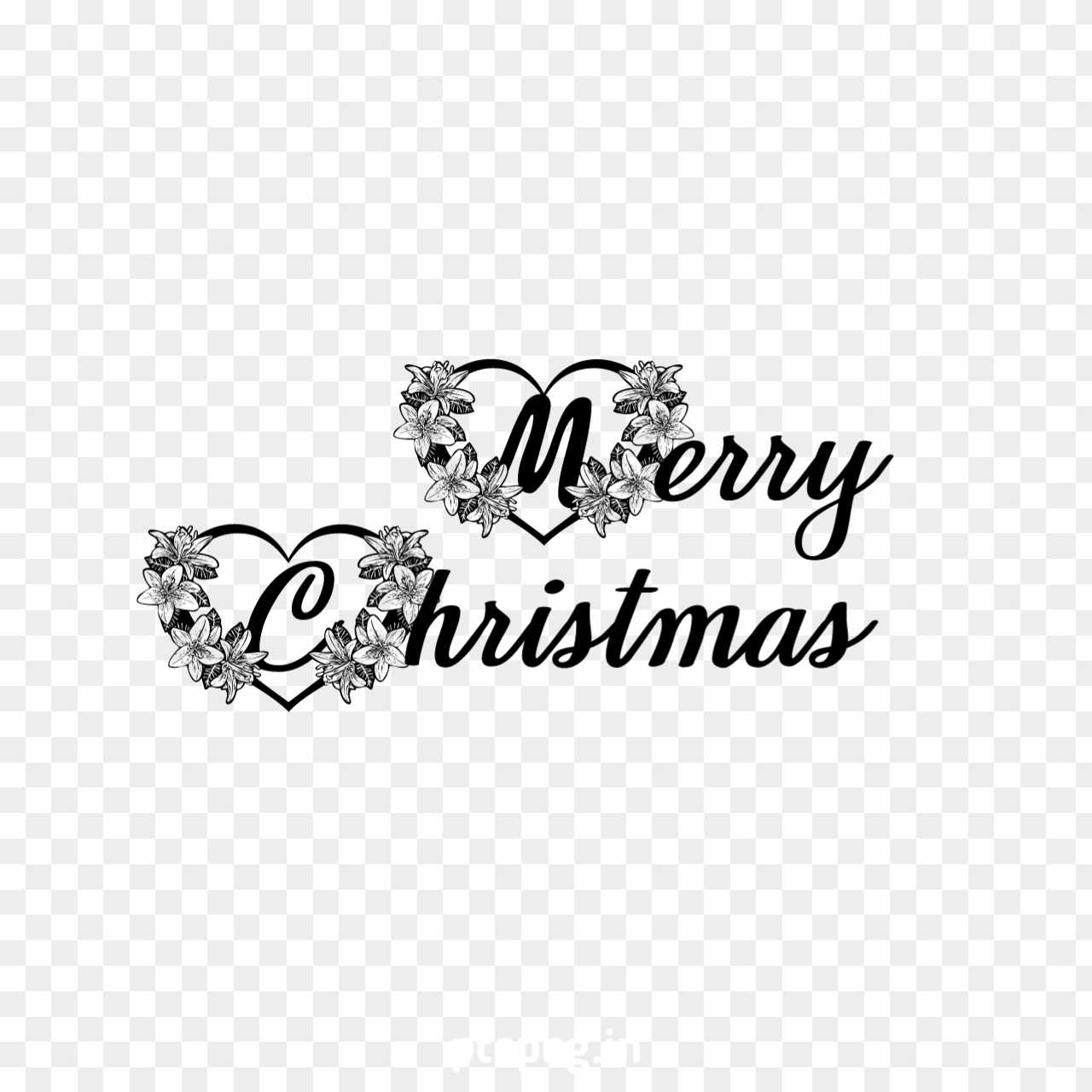 Merry christmas text PNG images 