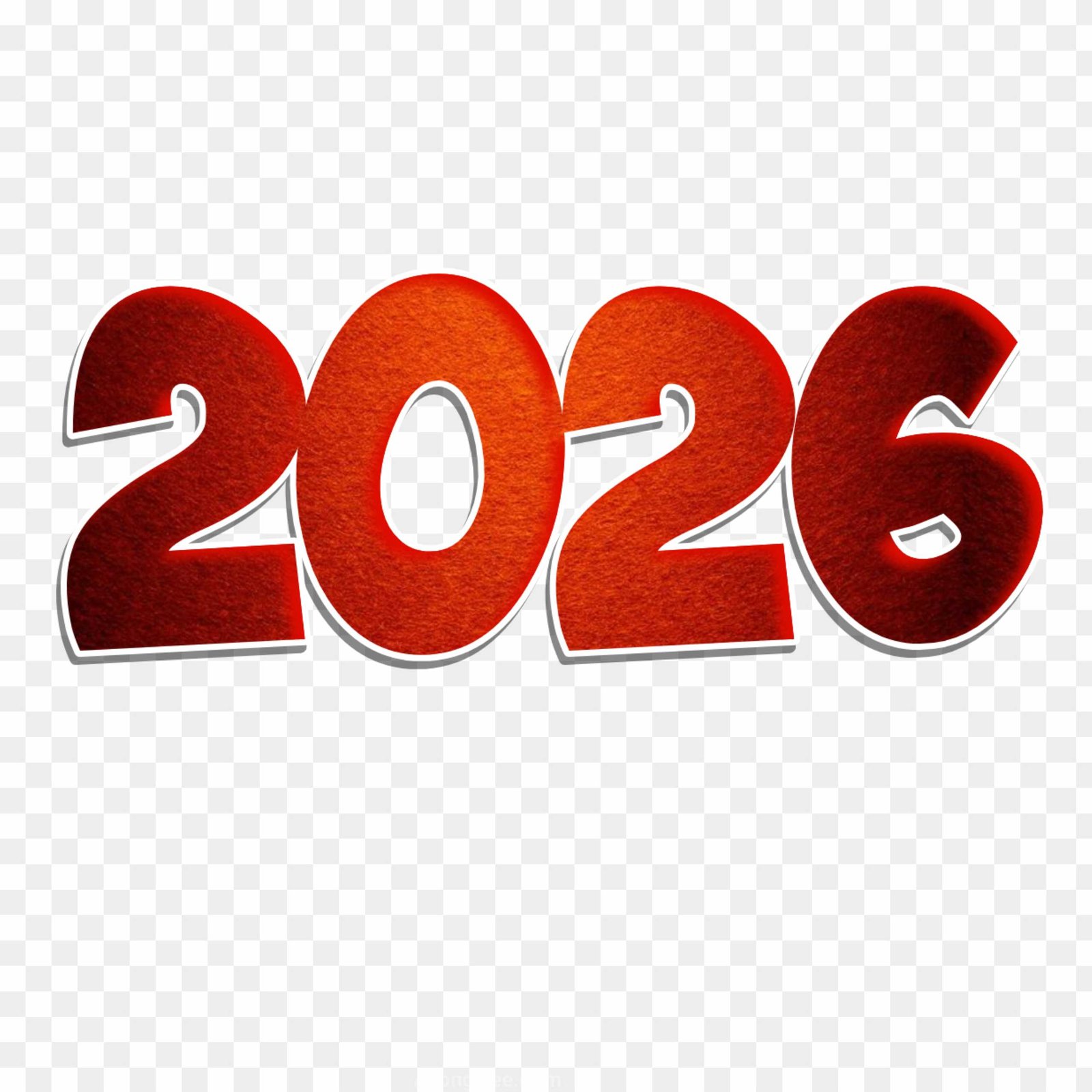 Textured Happy New Year 2026 PNG | Free Download