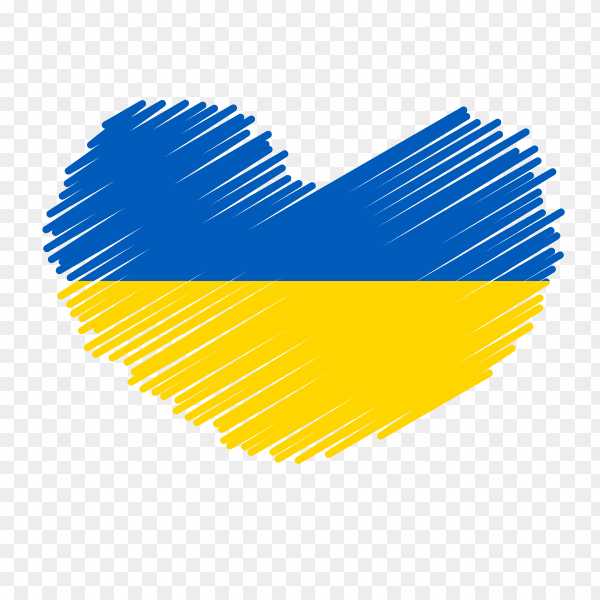Ukraine support love heart png images