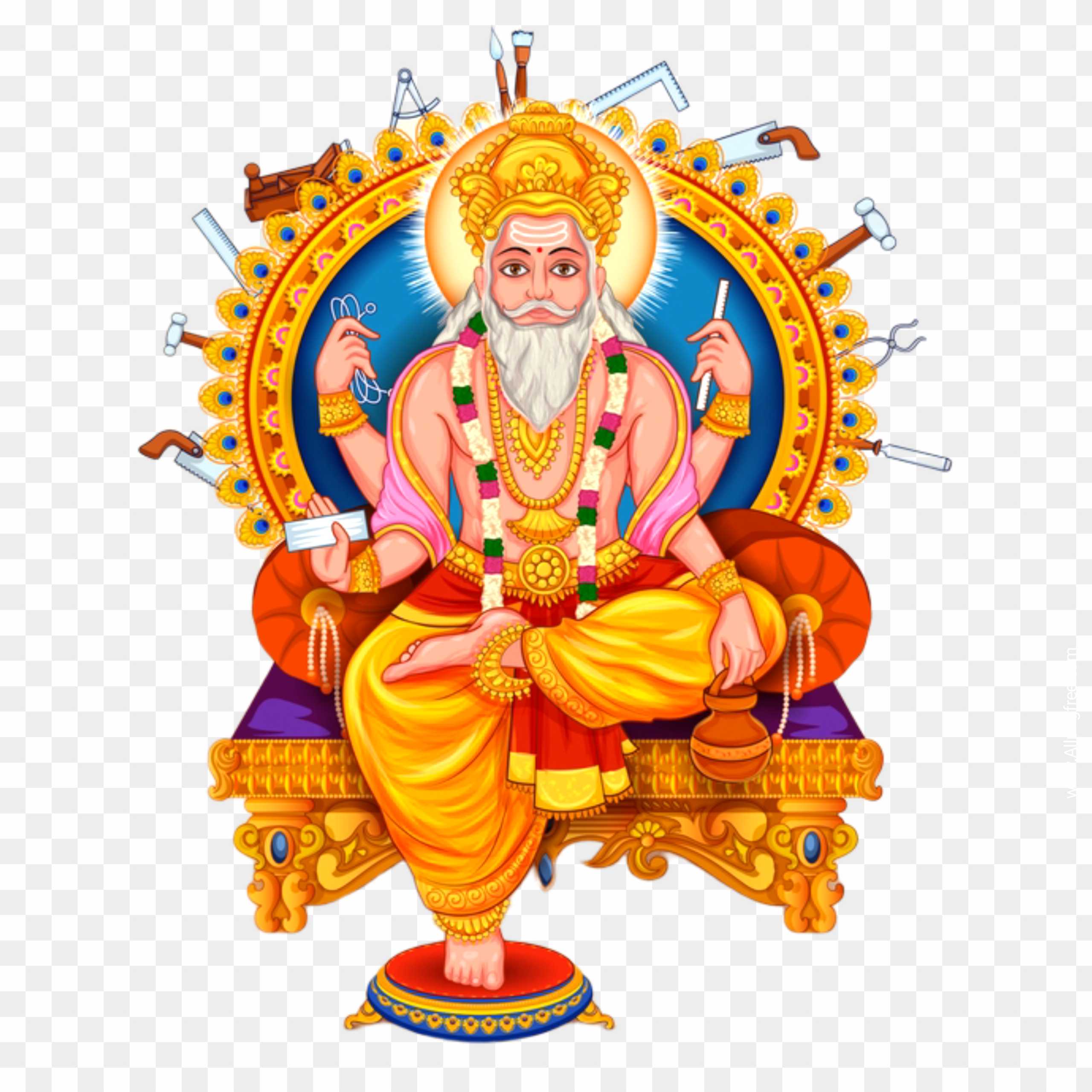 vishwakarma ji hd Png transparent image download 