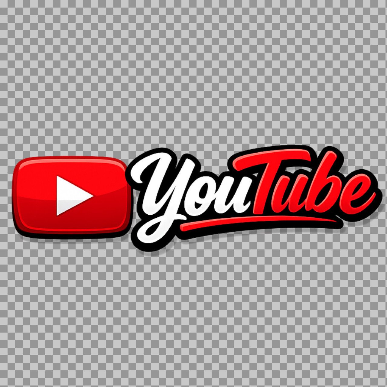 Stylish YouTube Logo PNG Transparent Background Download