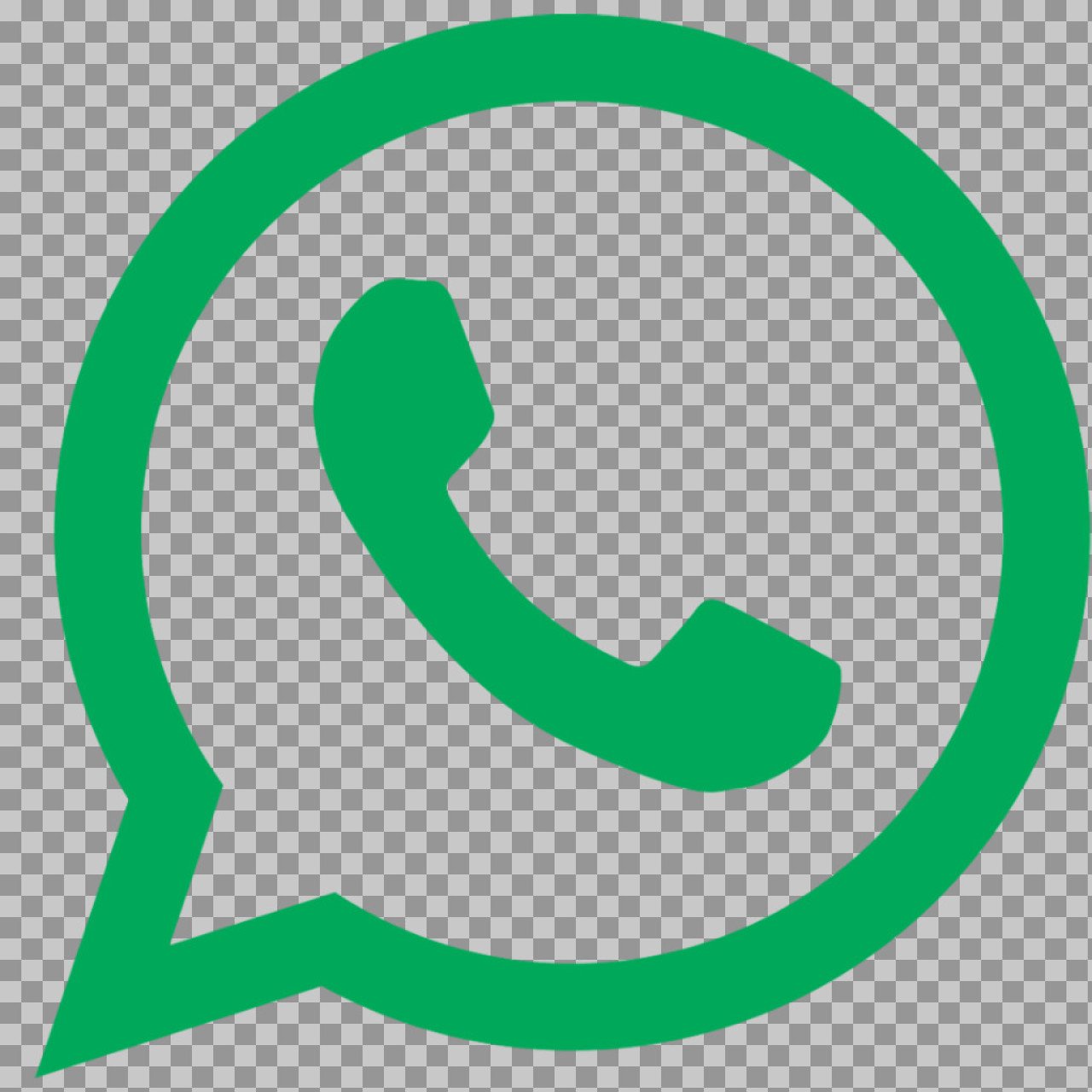 Green WhatsApp Chat Icon PNG Transparent Download