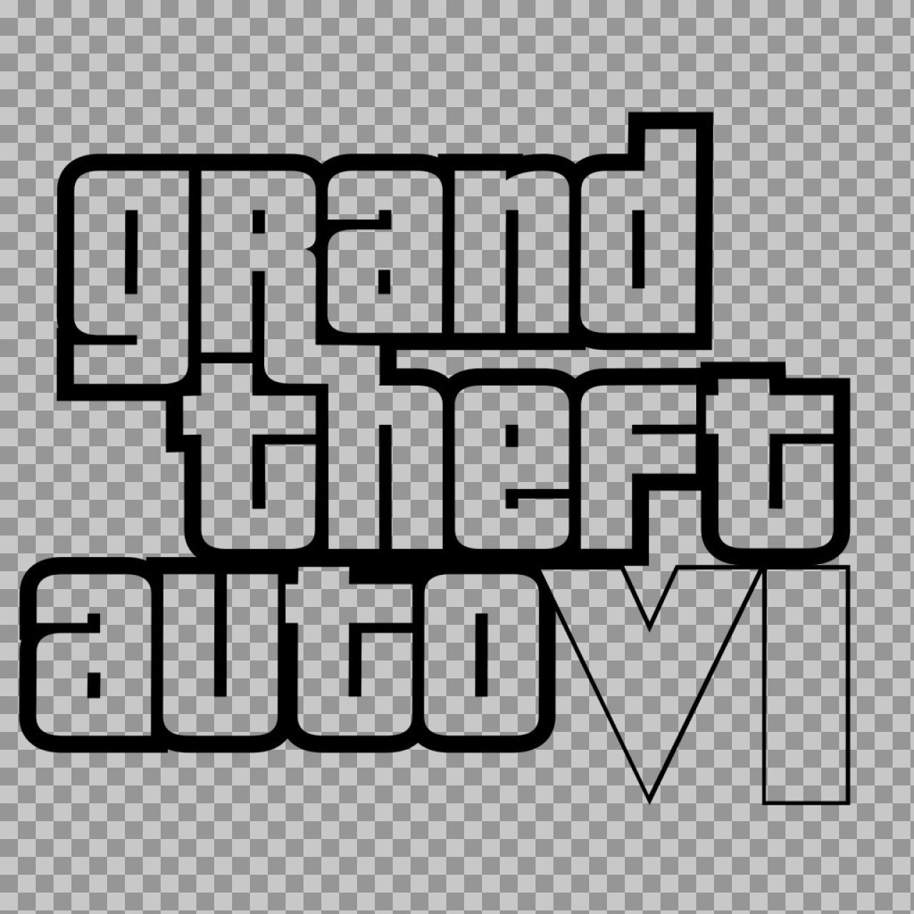 GTA 6 Logo PNG - Grand Theft Auto VI Transparent Background