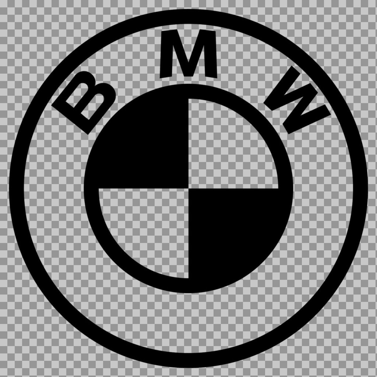 BMW Logo PNG - Black & White Transparent Download