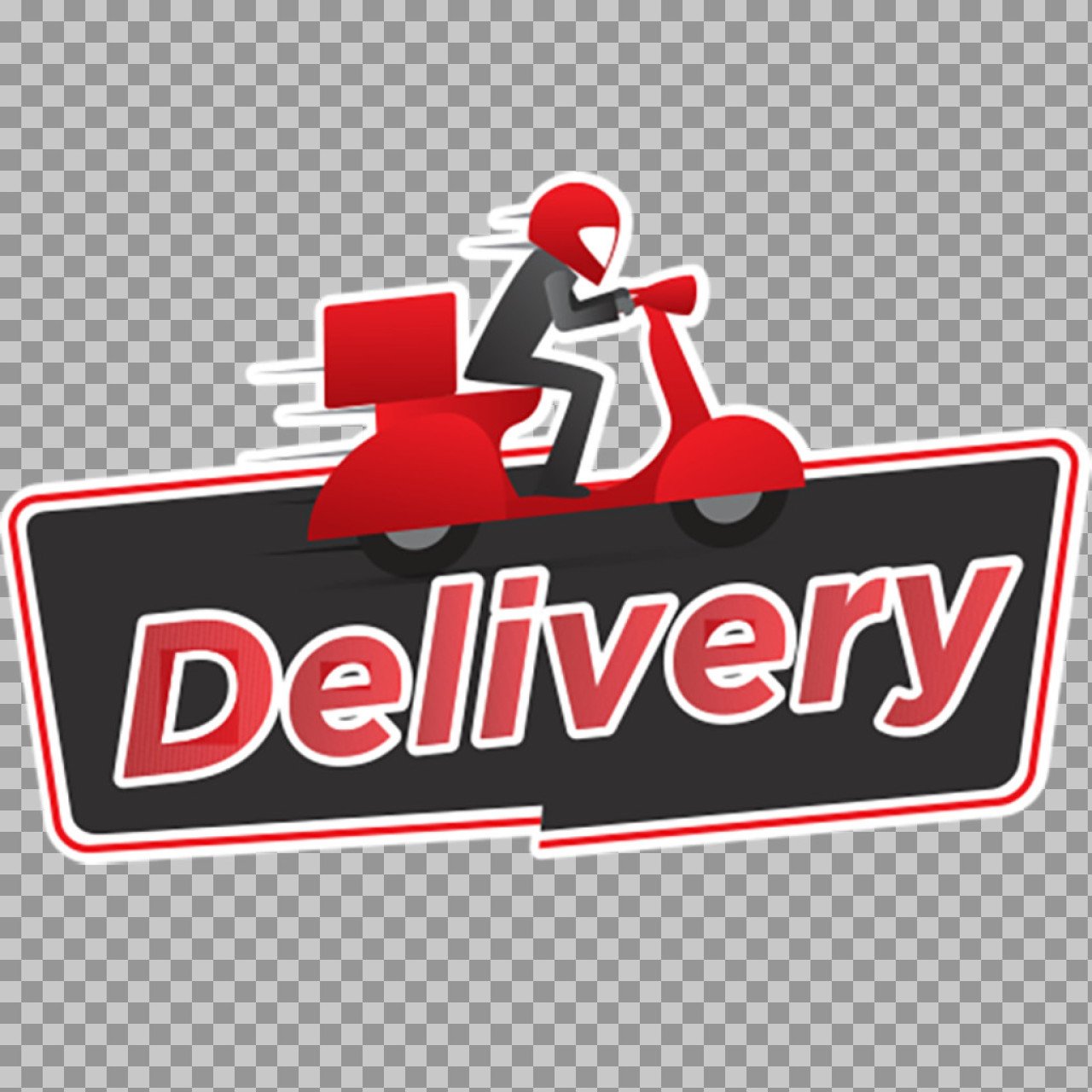 Delivery Man Logo PNG - Delivery Courier Icon & “Delivery” Wordmark
