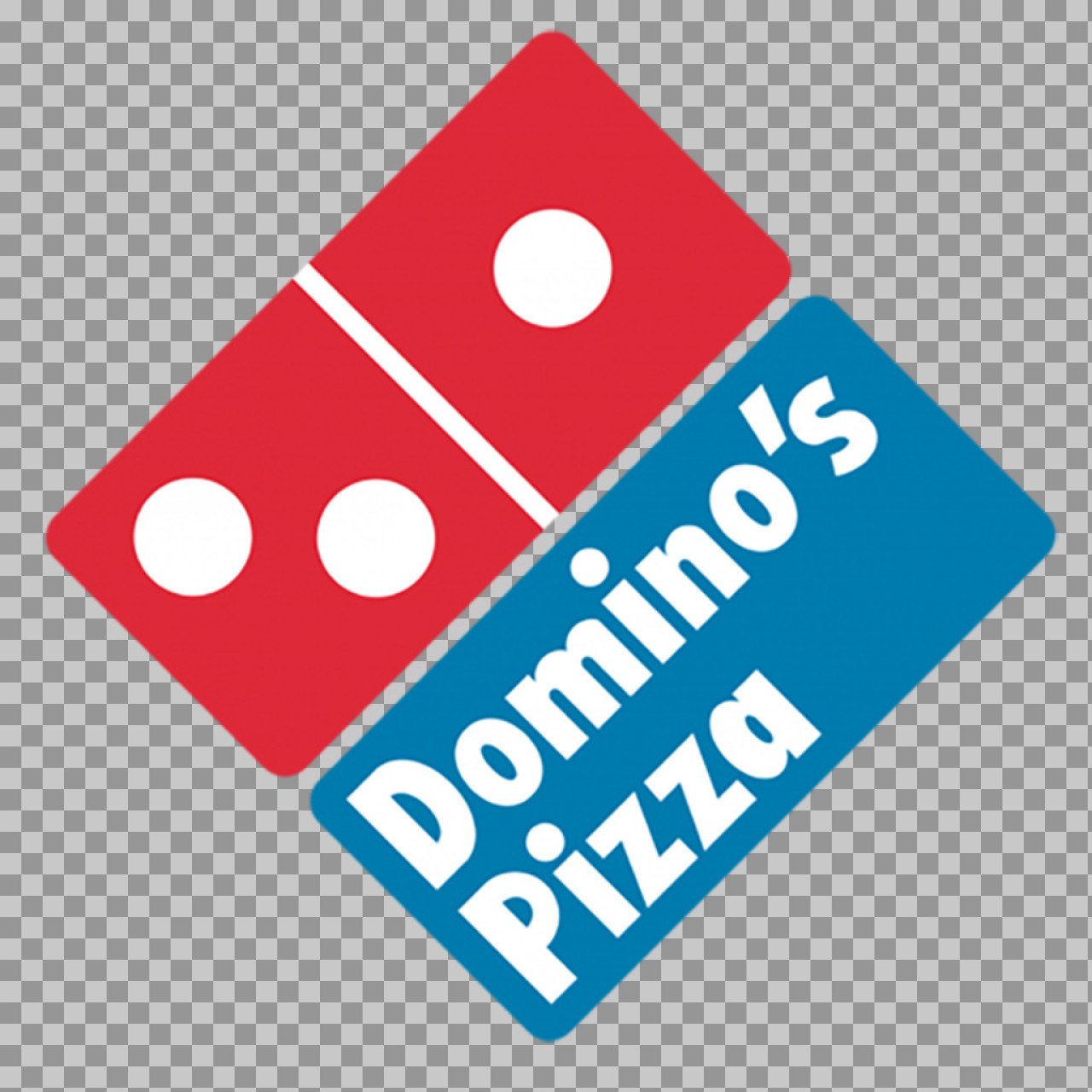 Domino’s Pizza Logo PNG | Red & Blue Tiles & “Domino’s” Wordmark