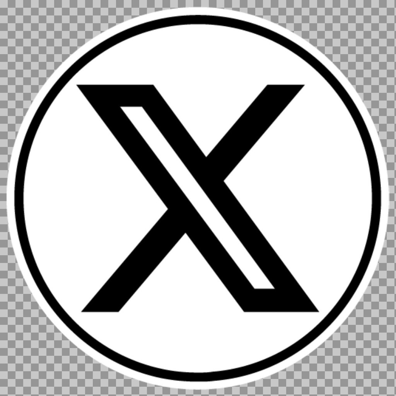 Twitter X Logo PNG – Black X Icon on White Background (High Resolution)