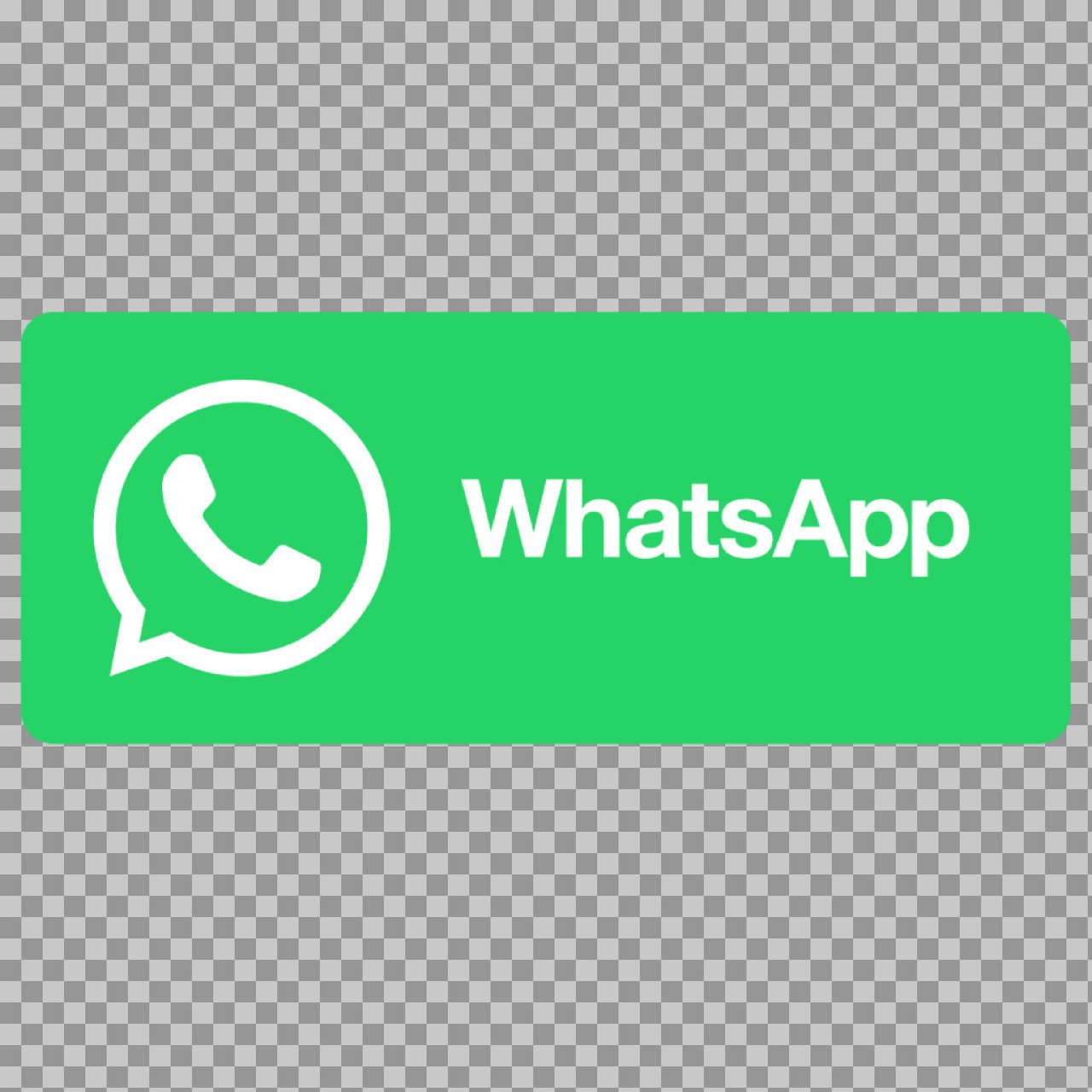 WhatsApp Logo PNG – Full Wordmark and Chat Icon on Green Background