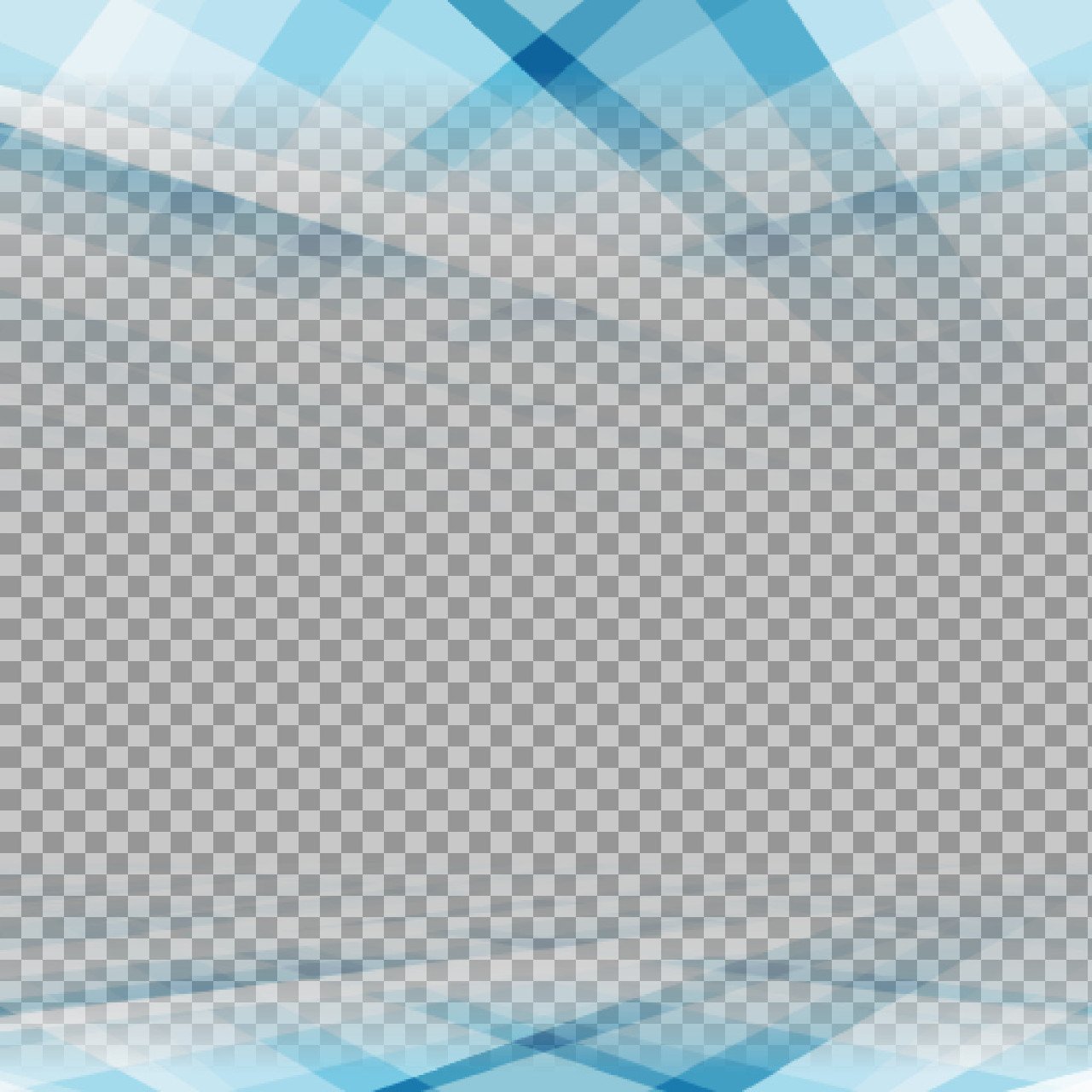 Blue Abstract Geometric Frame PNG | Modern Banner Background