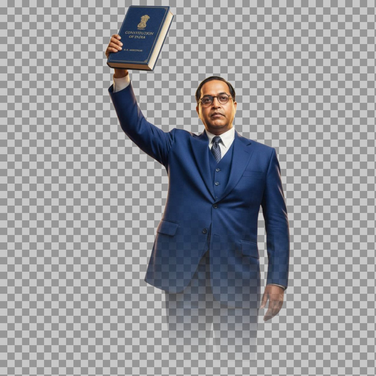 डॉ. भीमराव अंबेडकर Full Body PNG | Constitution Book Image