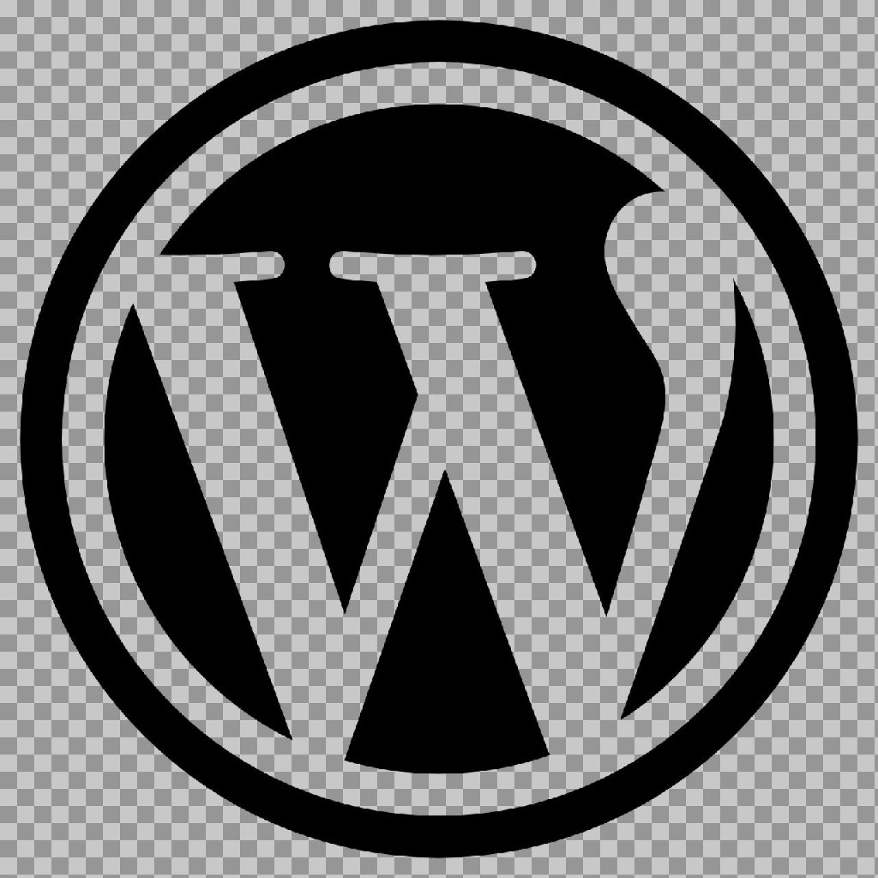 WordPress Logo PNG Black & White – Download Official WP Icon Transparent