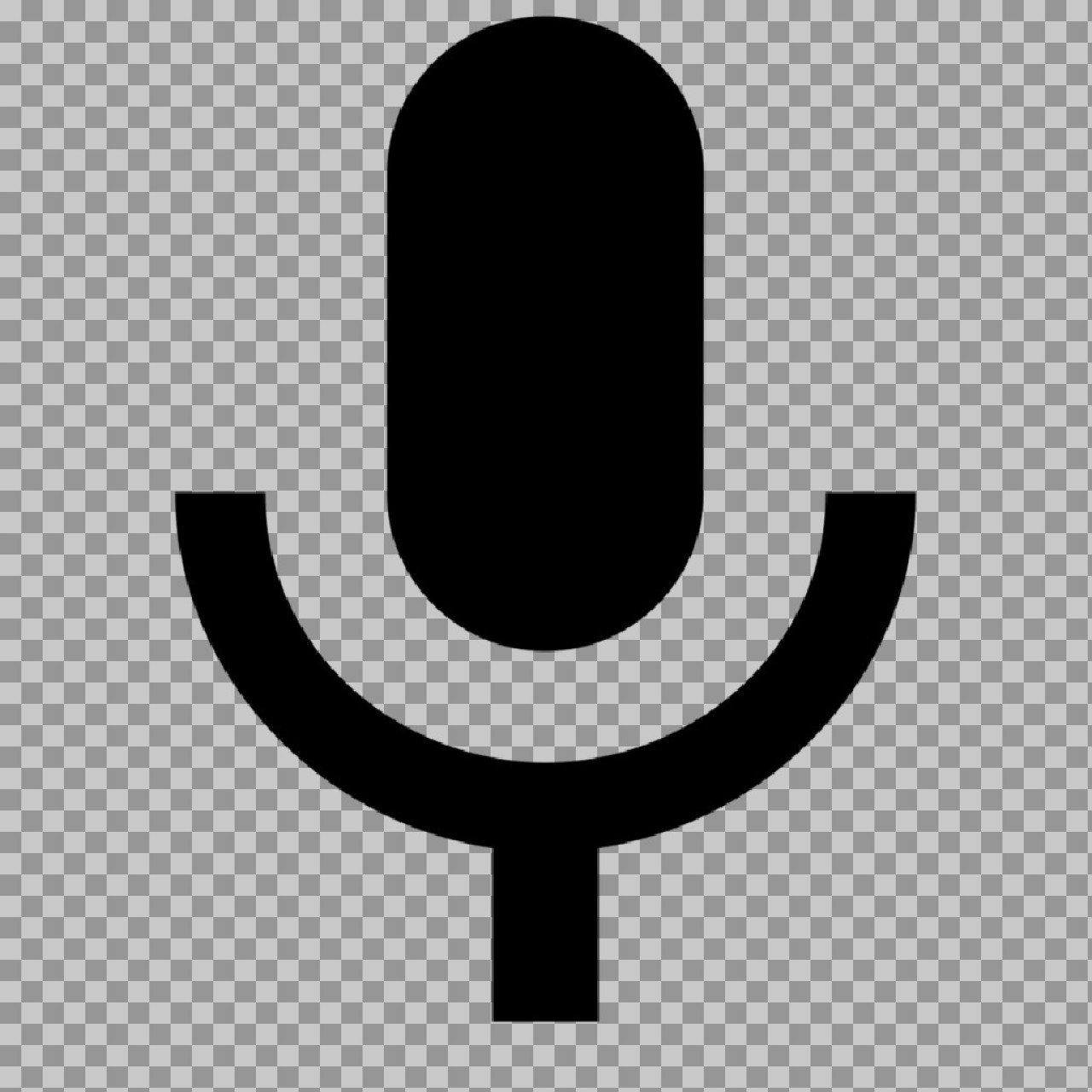 Microphone Icon PNG Download – Black Voice Recording Symbol Transparent HD