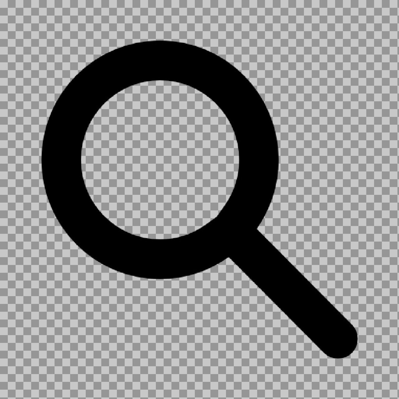 Search Icon PNG Download – Black Magnifying Glass Find Symbol HD Transparent