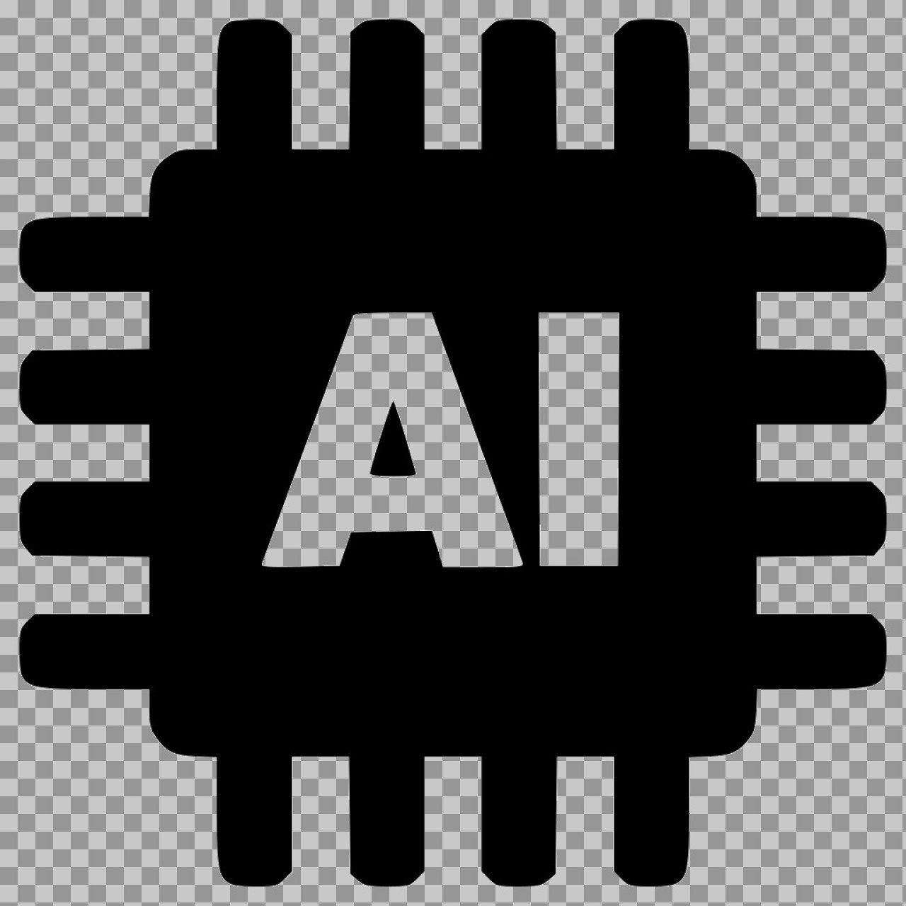 AI Chip Icon PNG – Artificial Intelligence Processor Logo
