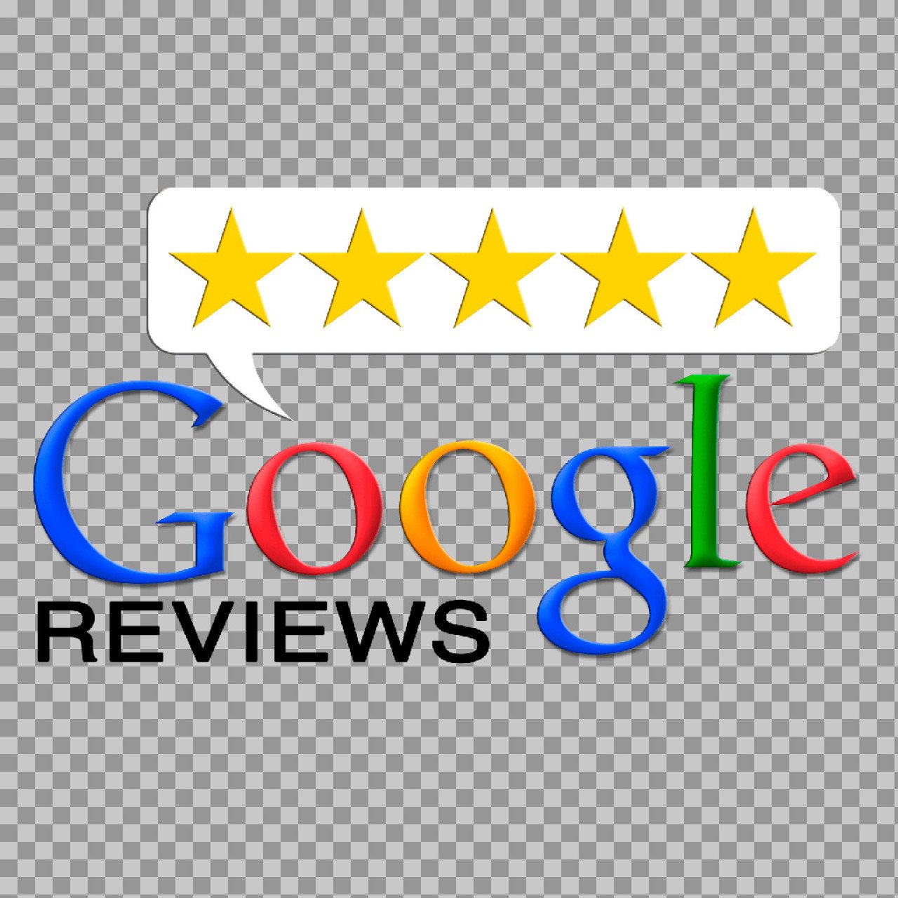 Google Reviews 5 Star Rating PNG – Transparent Background Icon