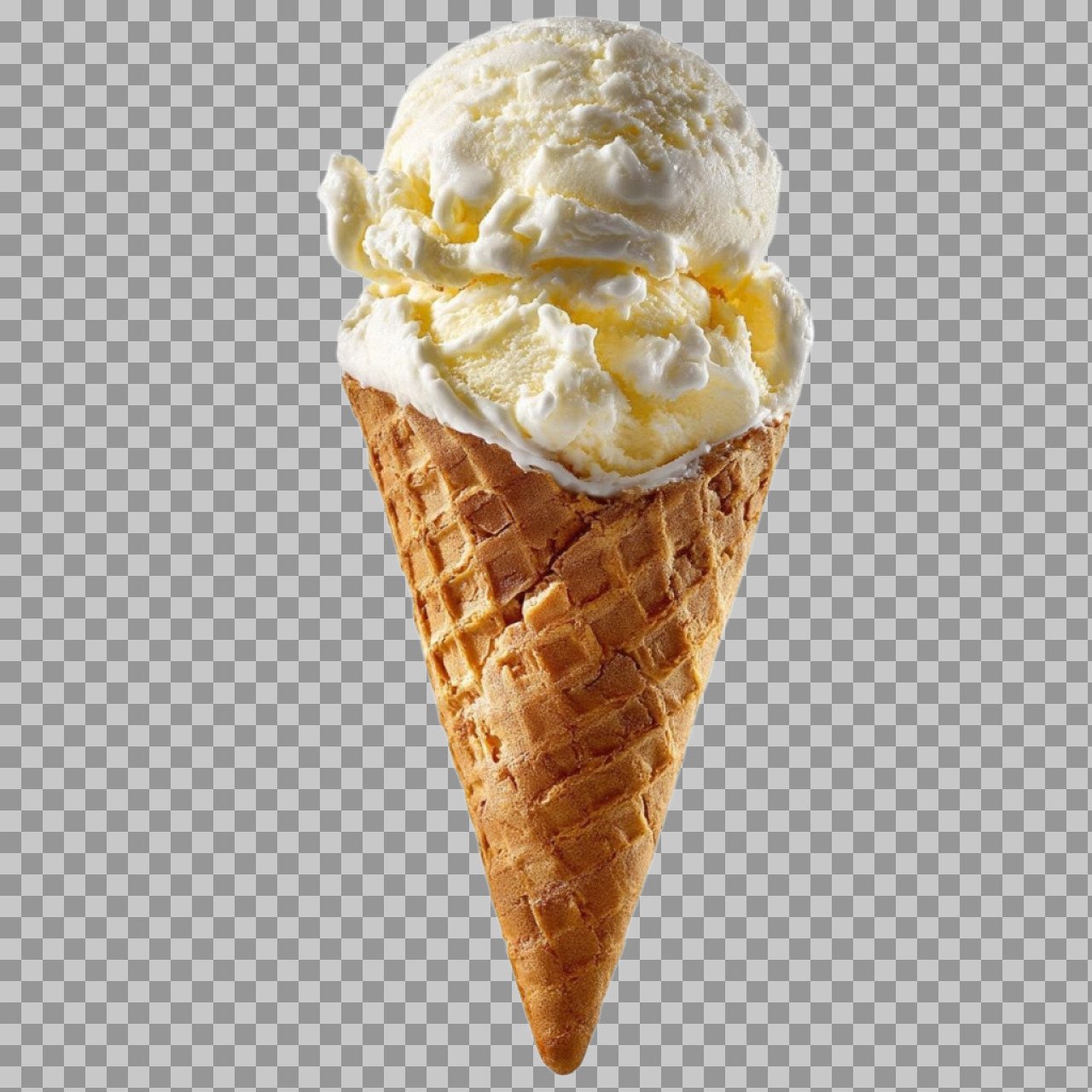Vanilla Ice Cream Cone PNG | Free Transparent Dessert Image Download