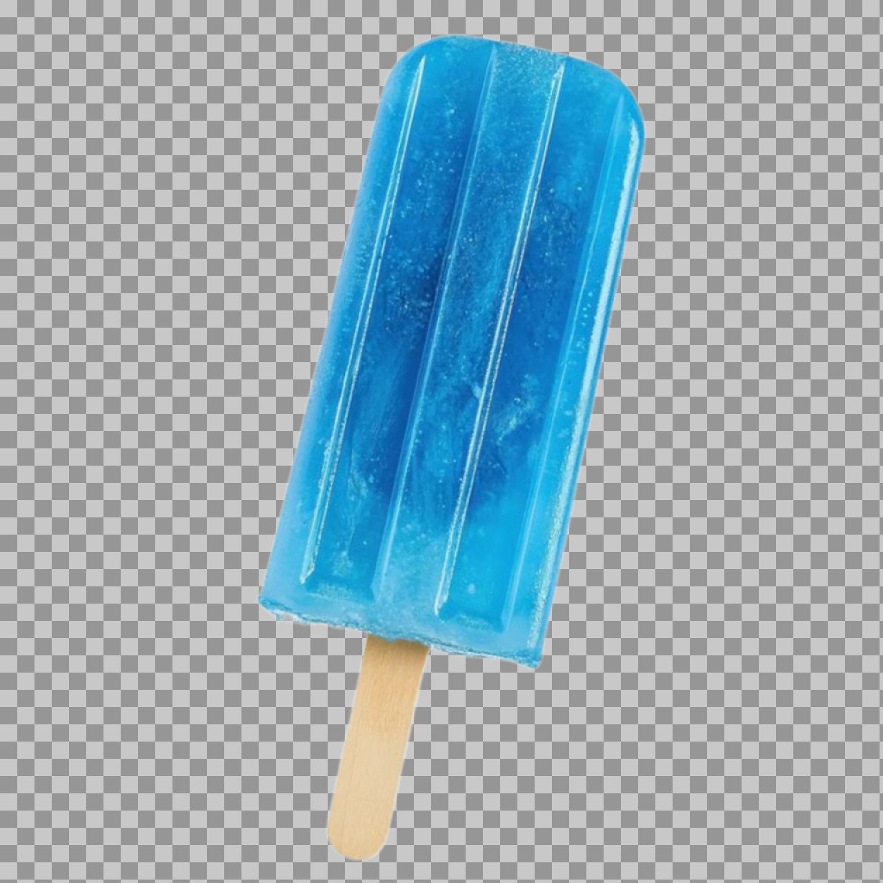 Blue Raspberry Popsicle PNG | Free Transparent Summer Treat Image Download