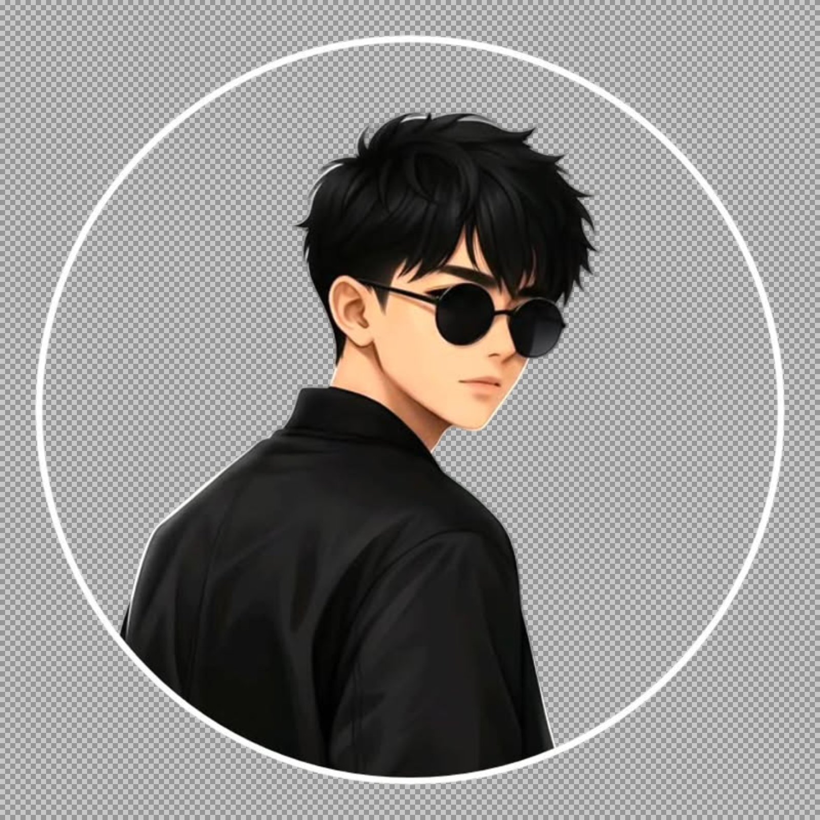 Attitude Boy DP png transpernt Image | Stylish Anime Boy Profile Picture HD