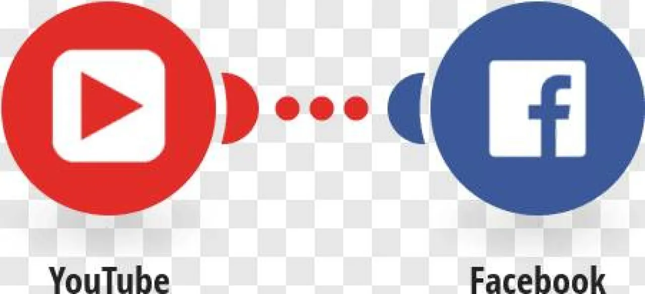 YouTube to Facebook Integration PNG – Social Media Automation Icon