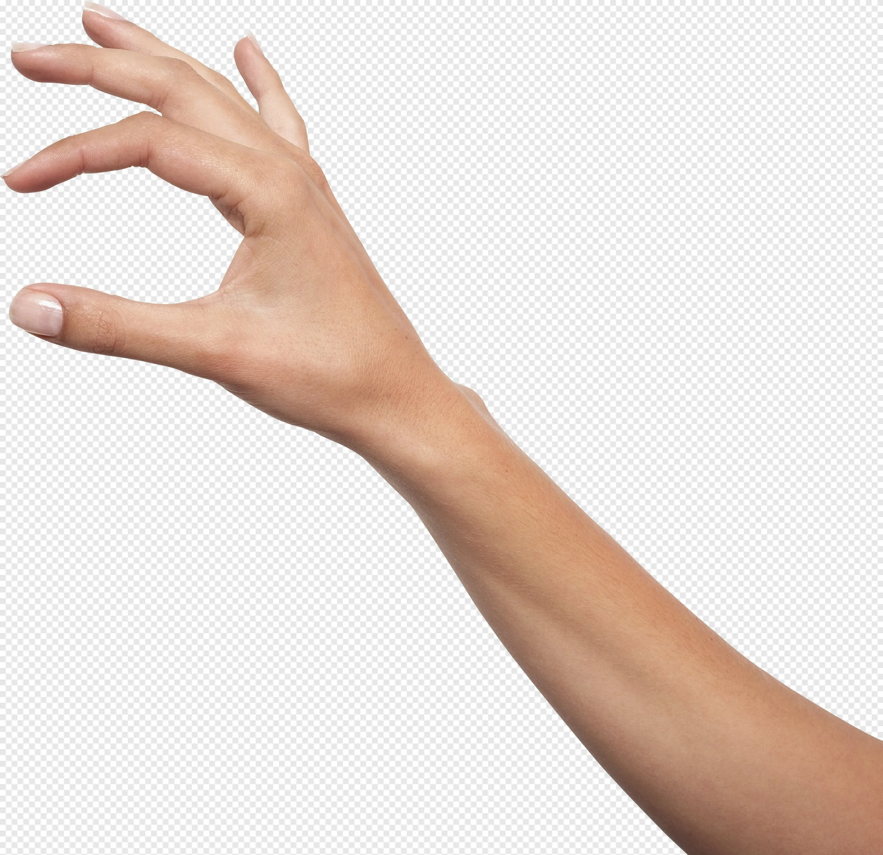 Female Hand Reaching PNG | Transparent Woman Arm Gesture Image