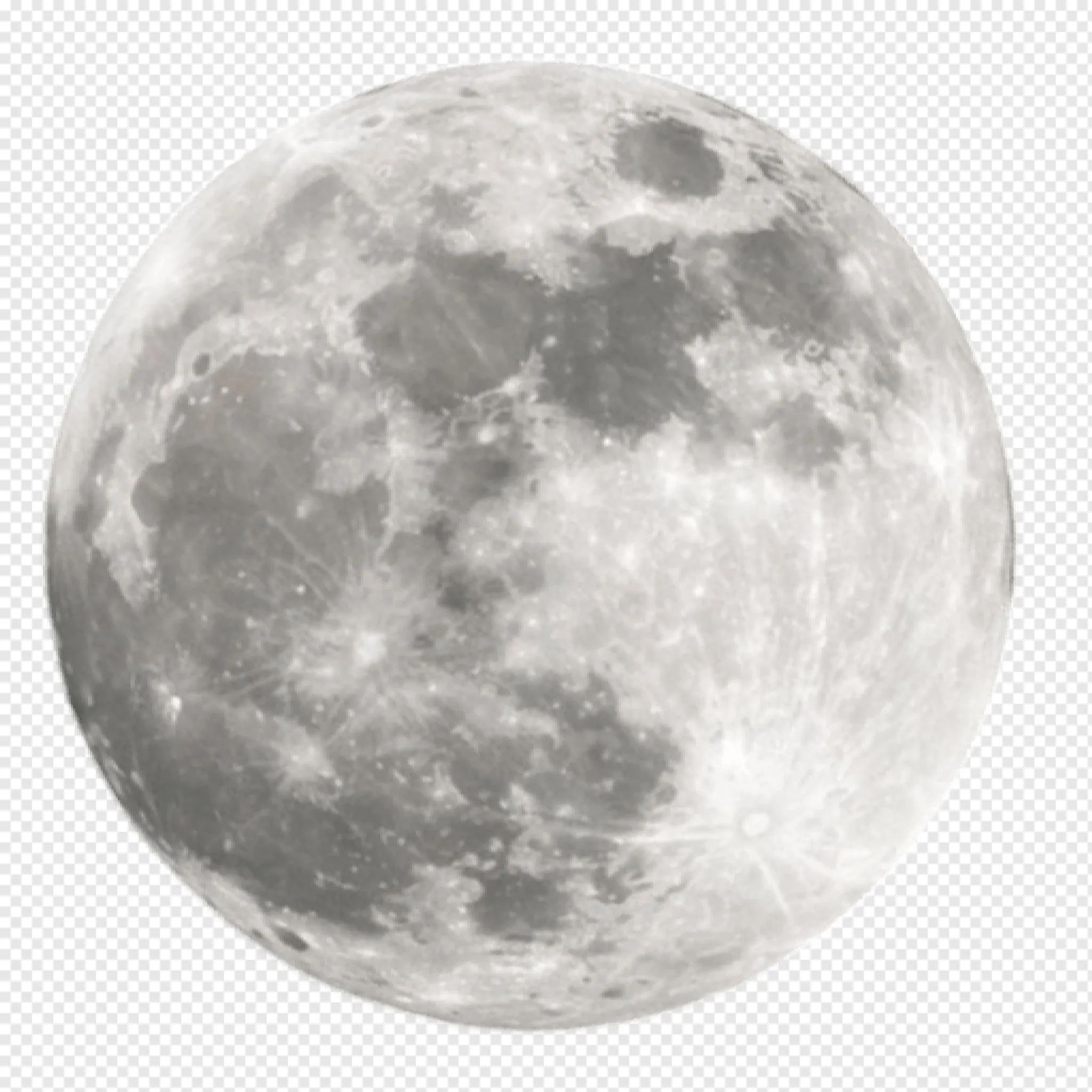 Full Moon PNG | Realistic Moon Image with Transparent Background