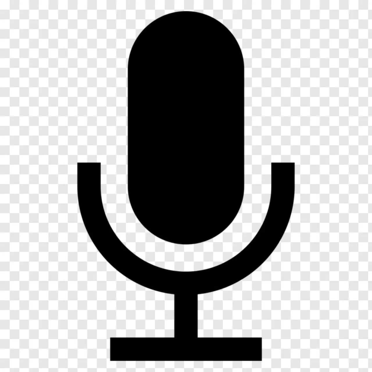Microphone Icon PNG | Free Mic Silhouette for Podcast & Audio