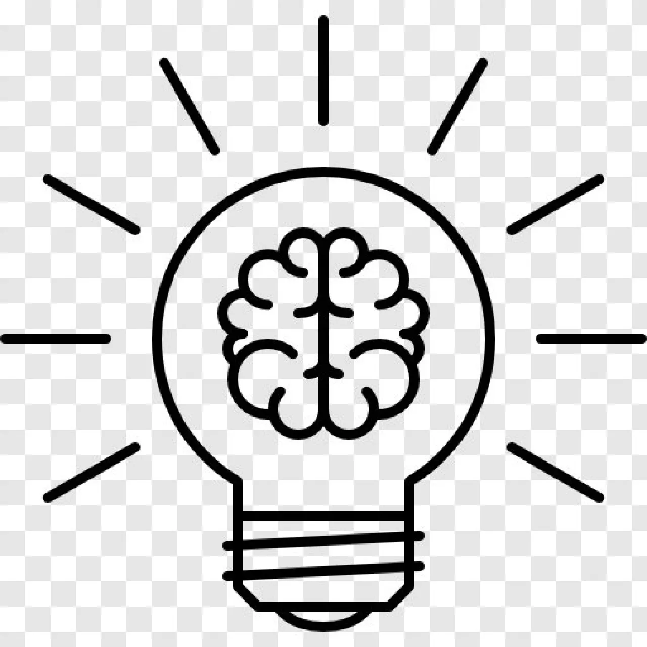 Brain Light Bulb Icon PNG | Creative Idea & Innovation Symbol Free