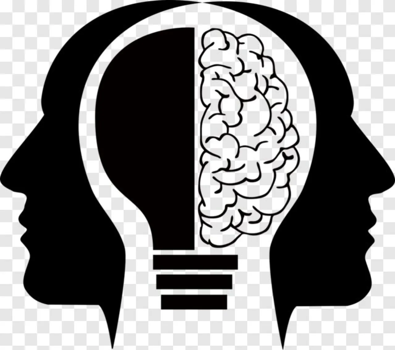 Brain and Lightbulb Icon | Creative Thinking & Innovation Vector Illustration