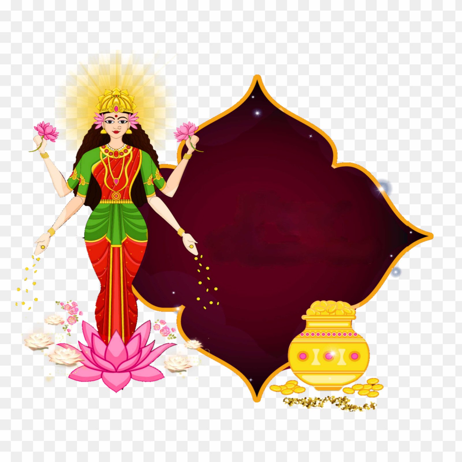 Dhanteras hd png download_ Laxmi ji png download