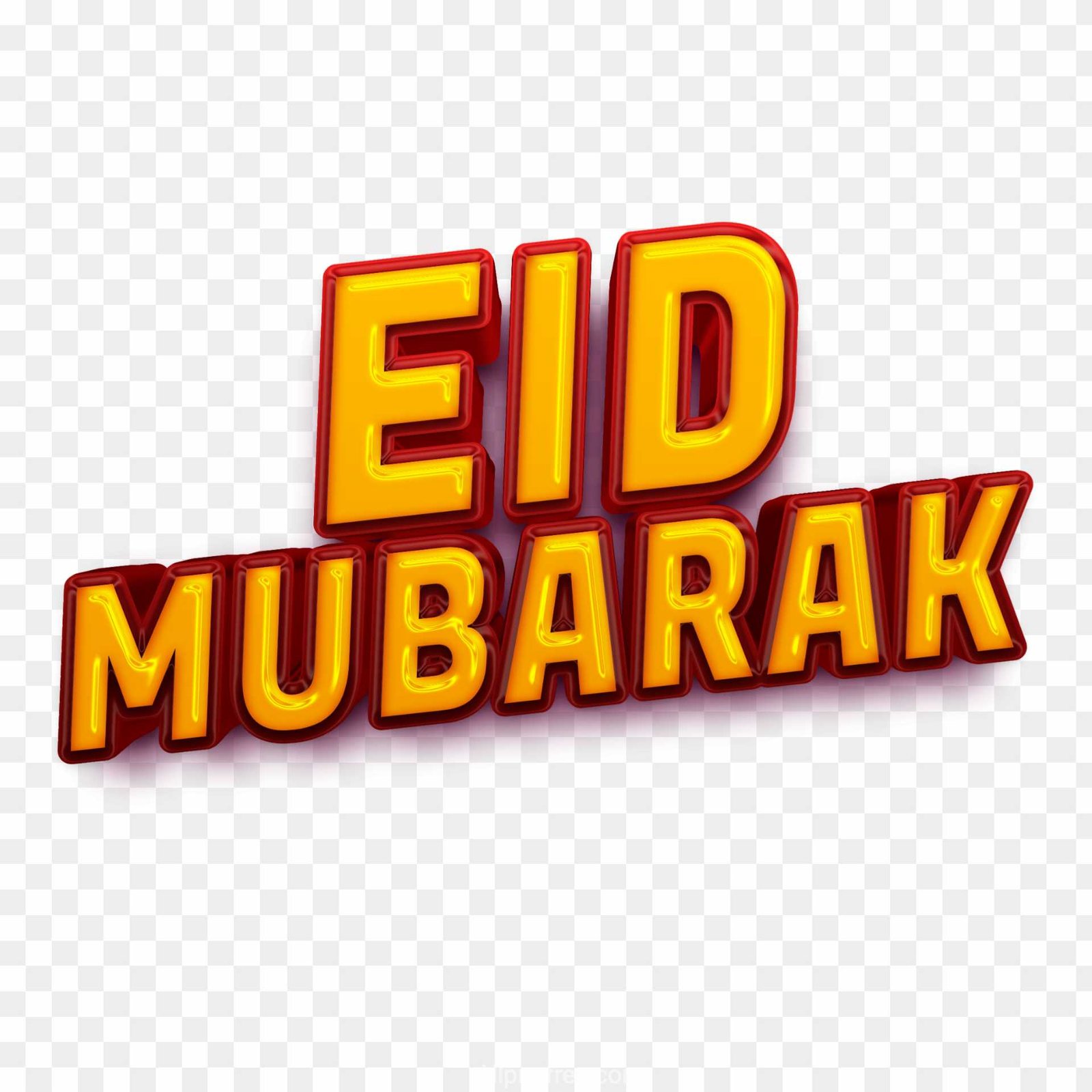 Eid Mubarak 3d text png download
