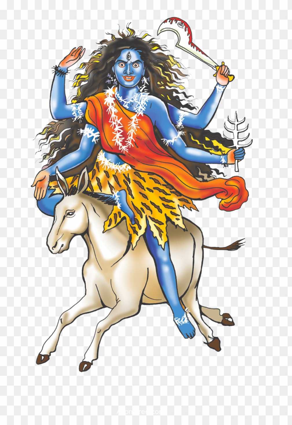 Goddess Kaalratri png images_ Navratri Seven day png transparent image download 