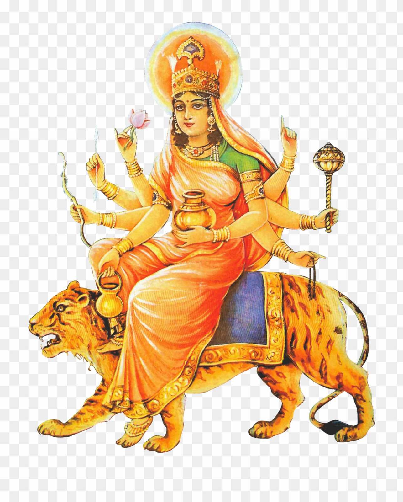 Goddess Kushmanda png images_ Navratri Four day png images 